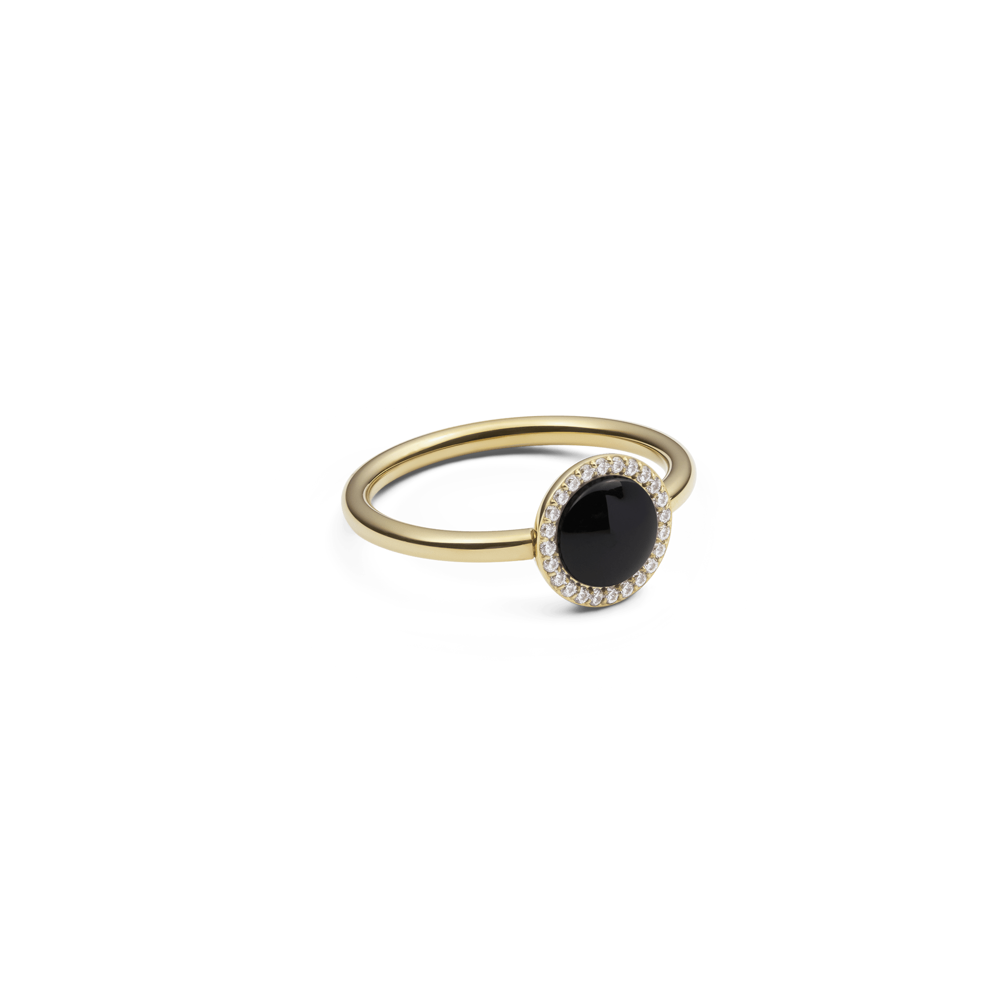 Audrey Ring Black Agathe Gold