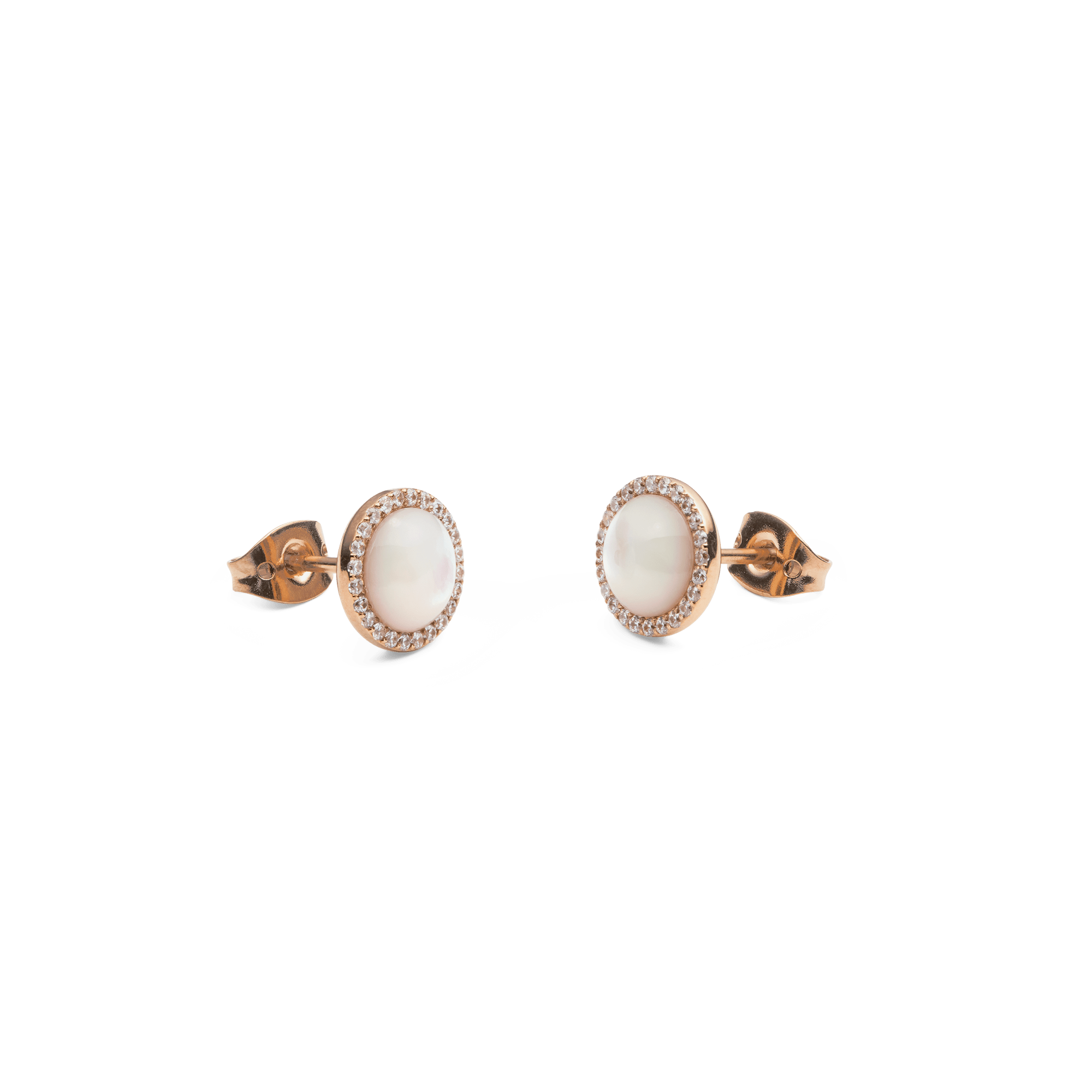 Audrey Earrings Mother of Pearl Rose Gold