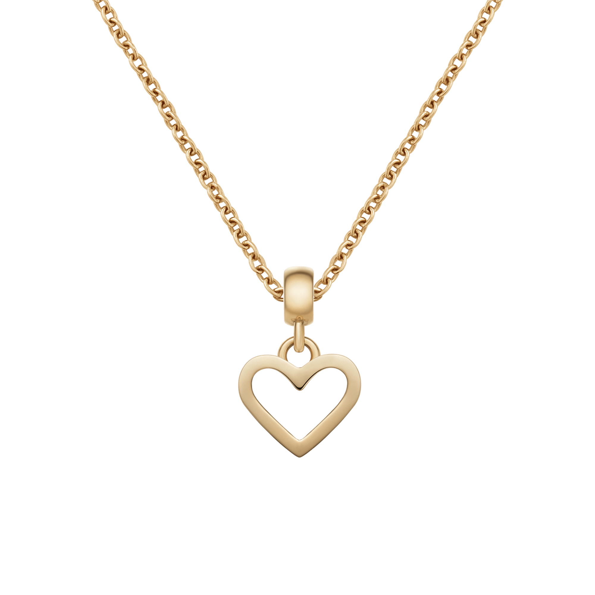 Heart Hanging Shape Gold Charm + Chain Necklace G