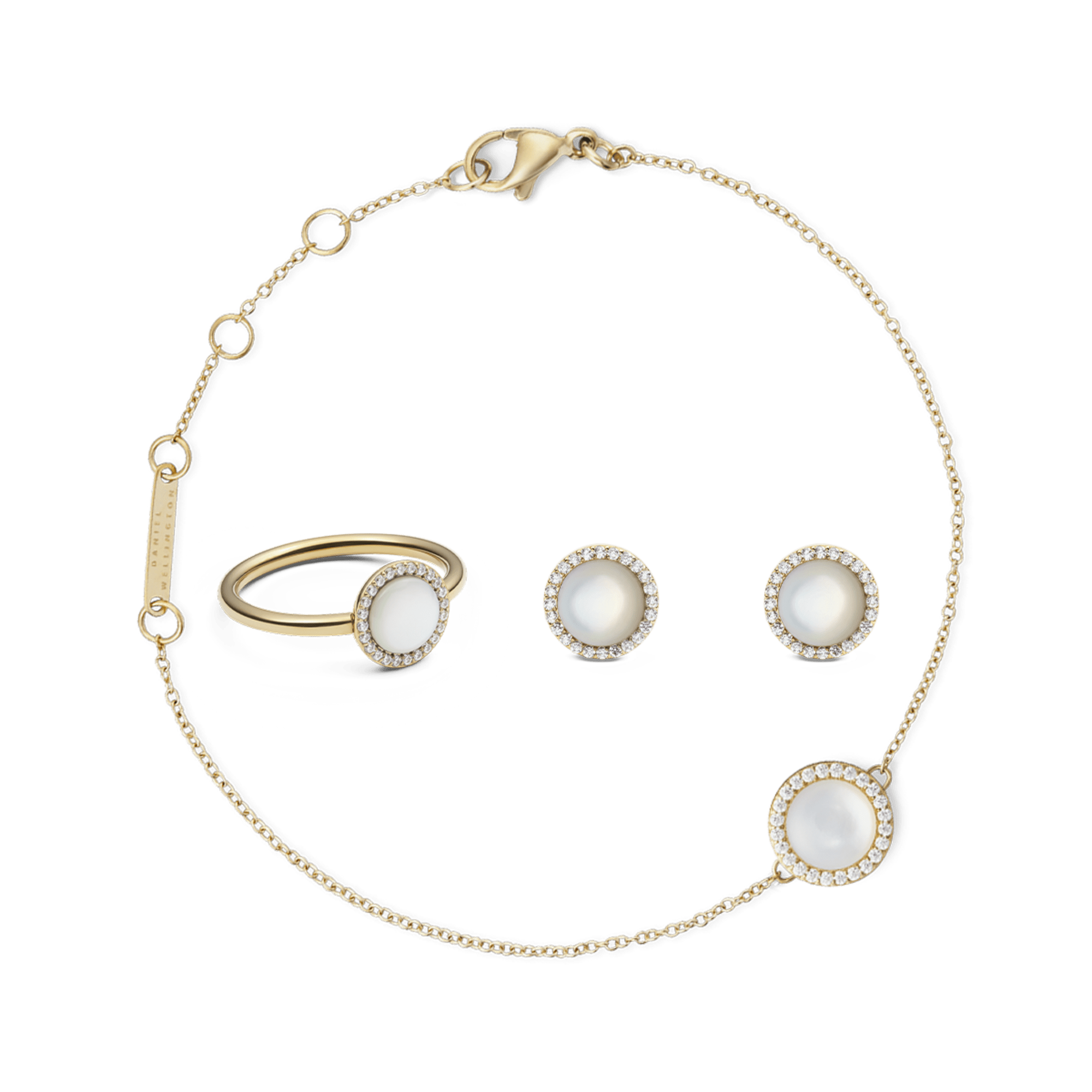 Audrey Mother Of Pearl Gold Set