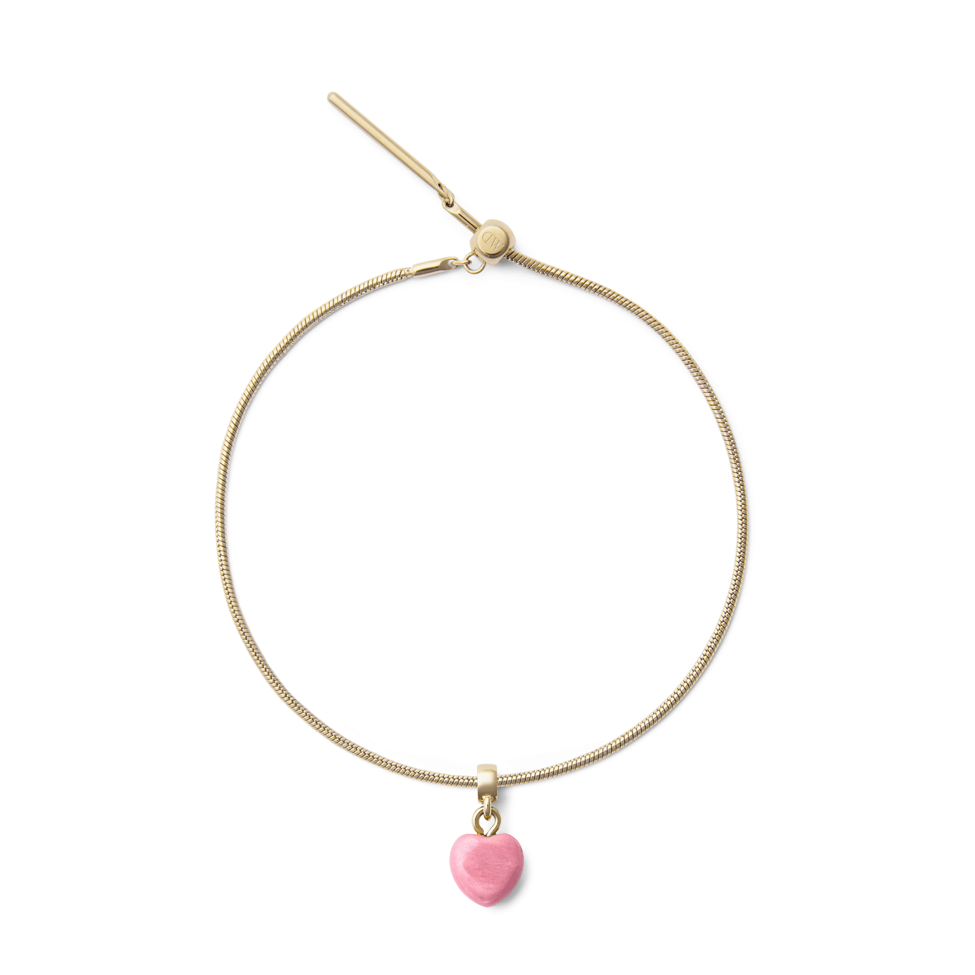 Rhondonite Heart Gold Charm