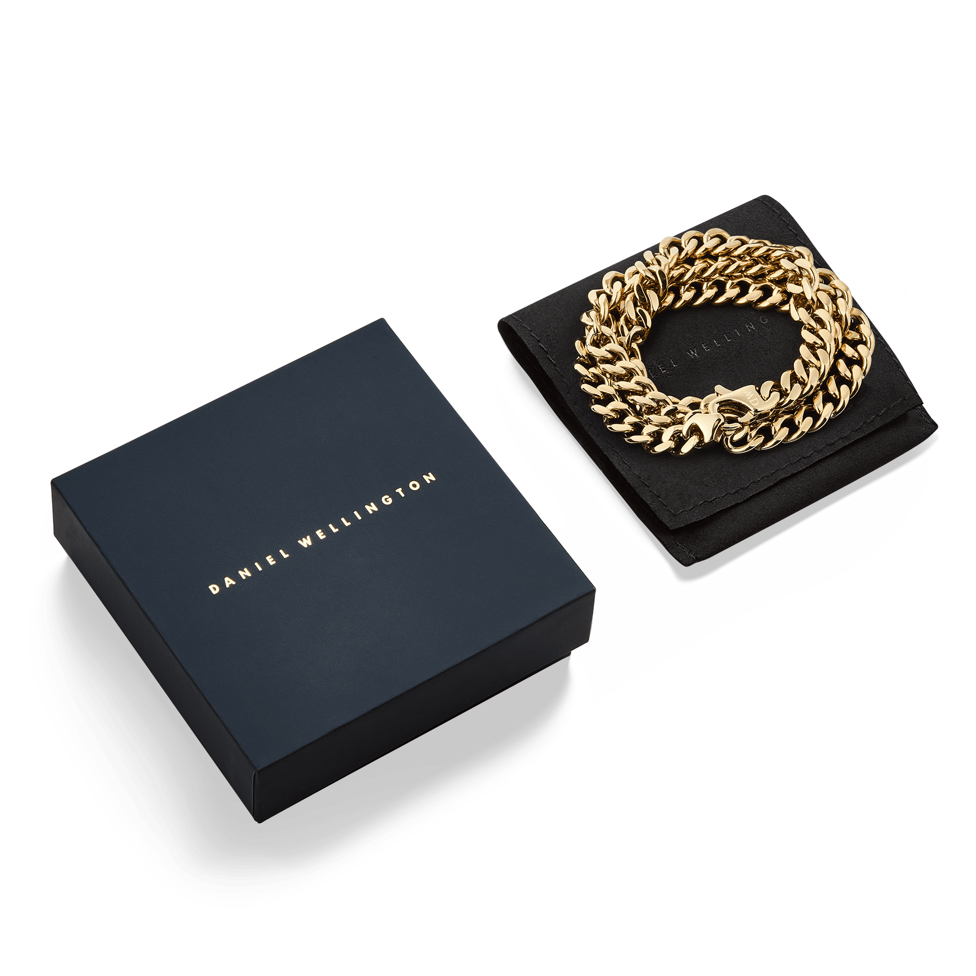 Ellipse Cuban Chain Necklace Gold