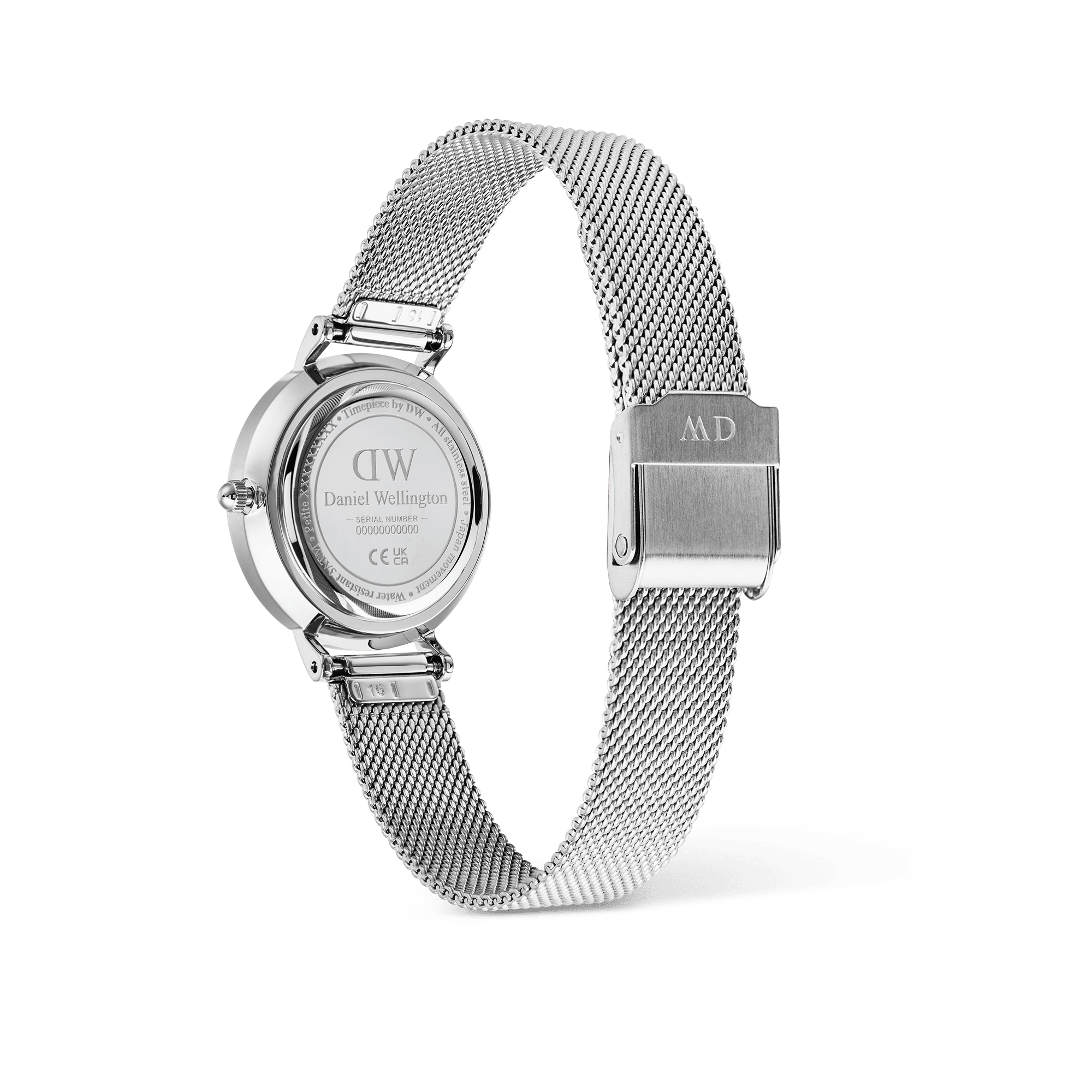 Petite Roman Numerals Date Silver