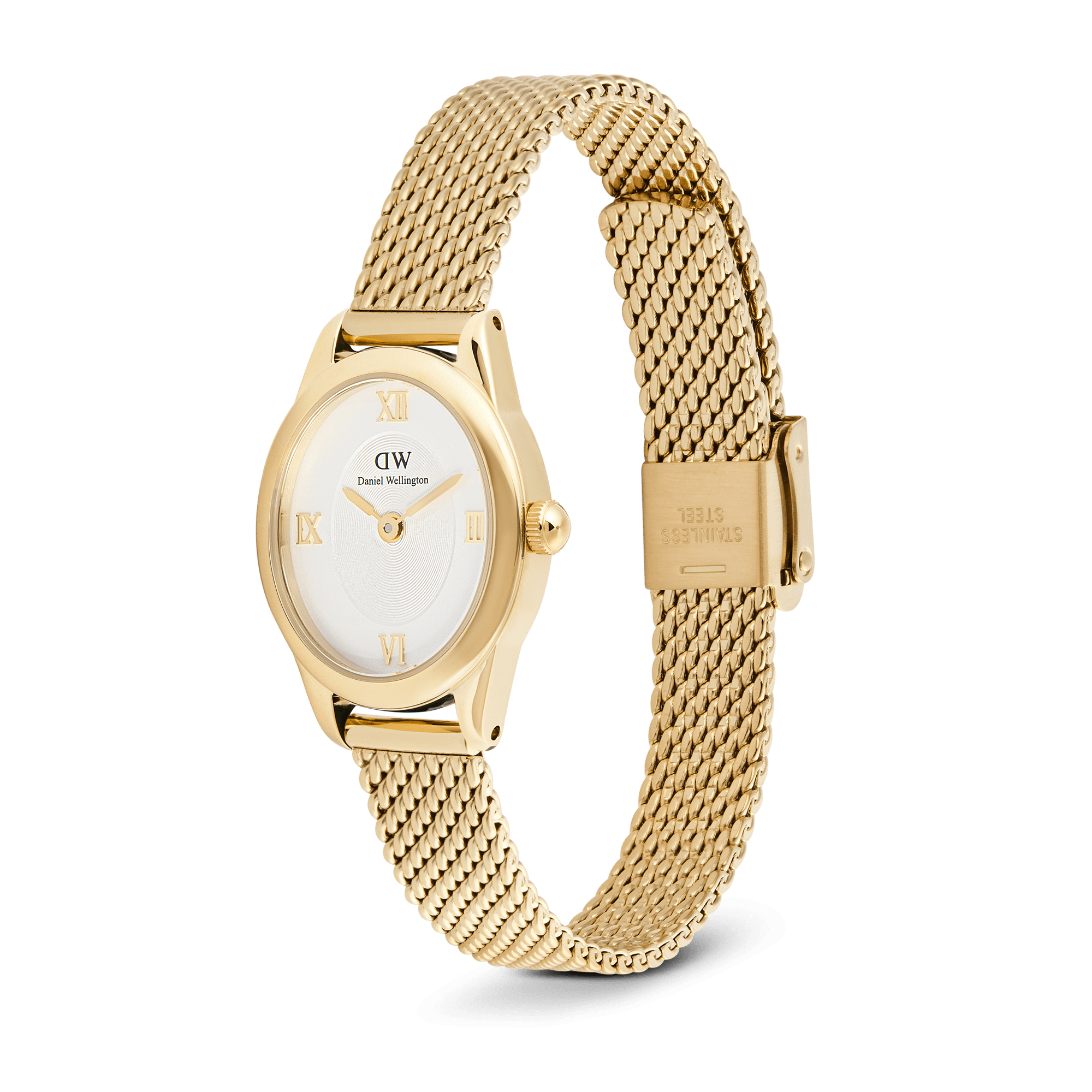 Ophelia Mini Mesh White Gold