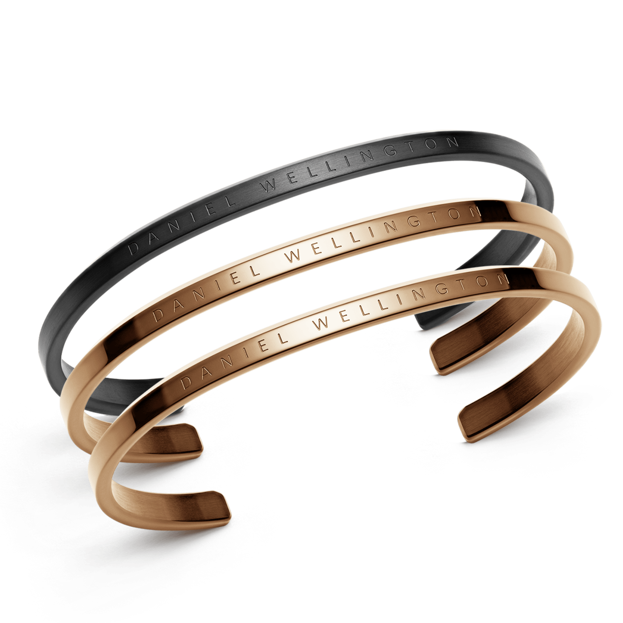 Classic Bracelet Black + 2 Rose Gold