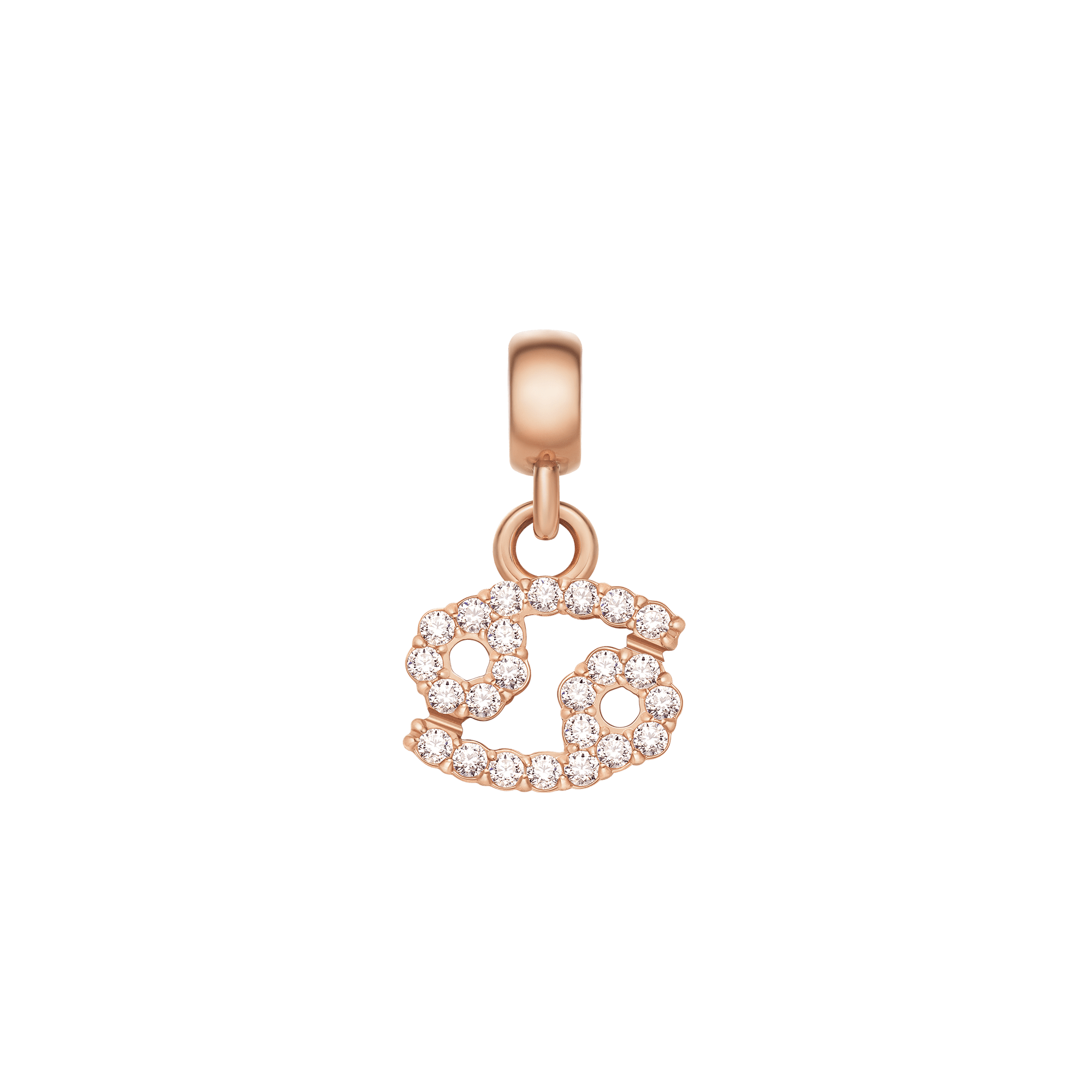 Crystal Zodiac Charm Rose Gold