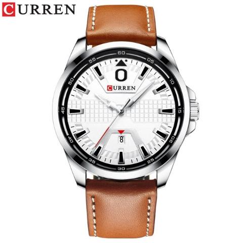 Curren Men's Leather Band Business Watch (Dial 4.7cm) - CUR182