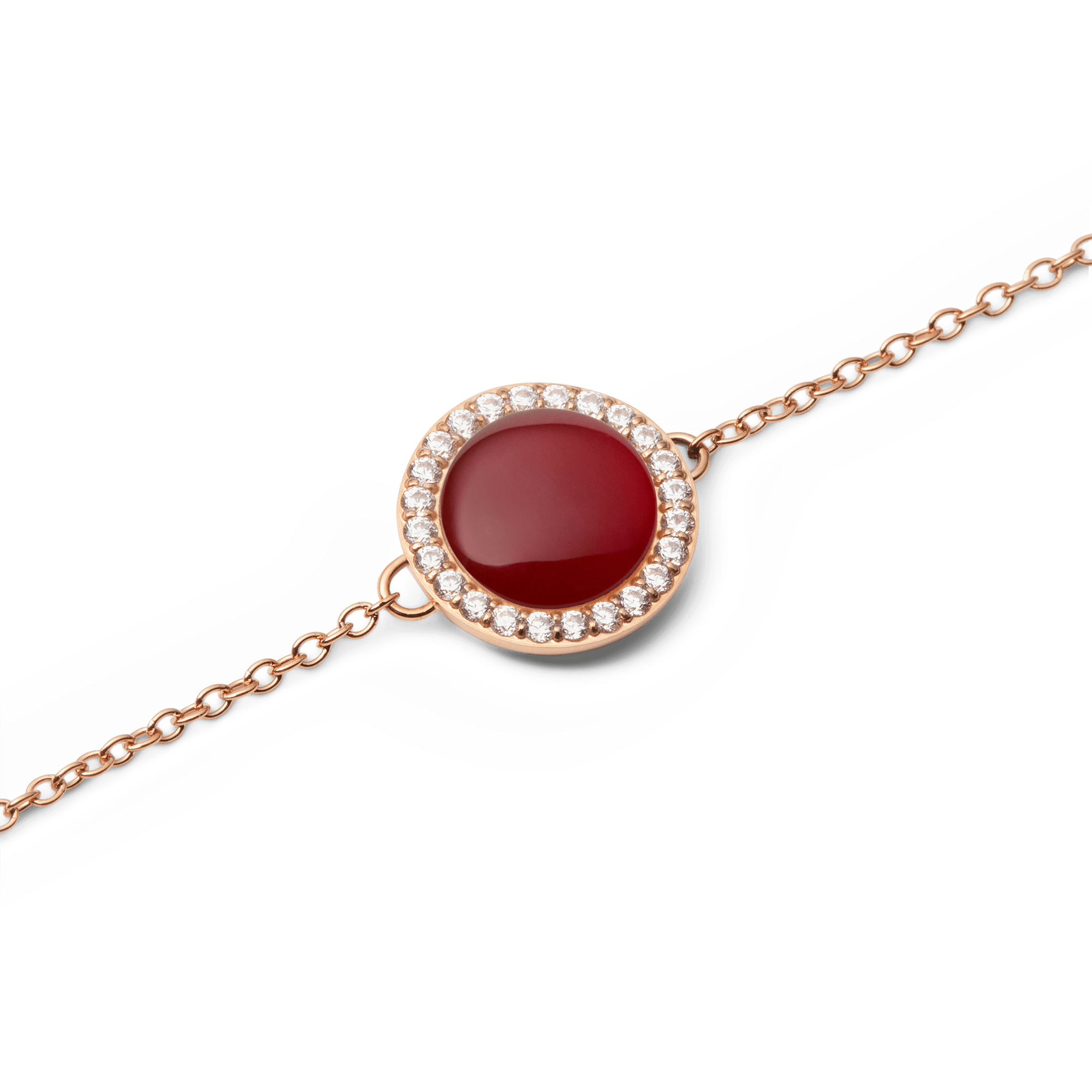 Audrey Bracelet Red Agathe Rose Gold