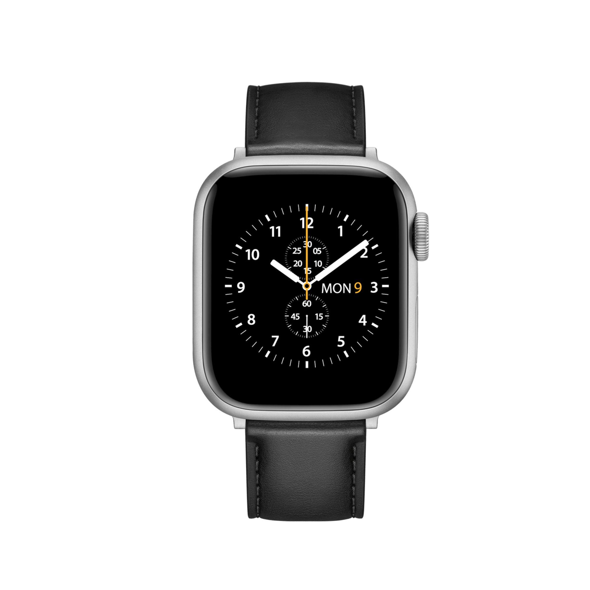 Smartwatch Strap Leather Silver