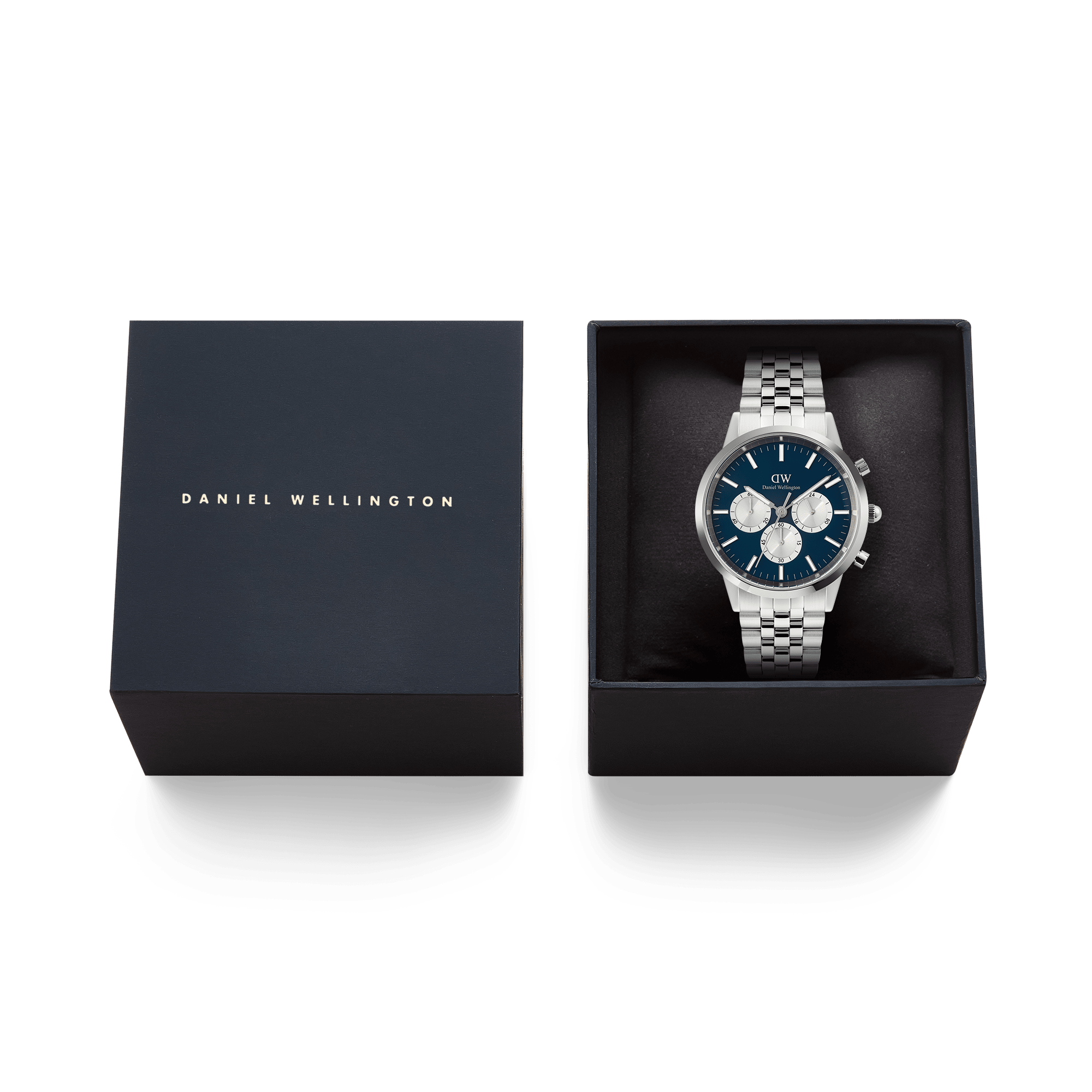 Iconic Chronograph Arch 5-Link Arctic Panda Silver