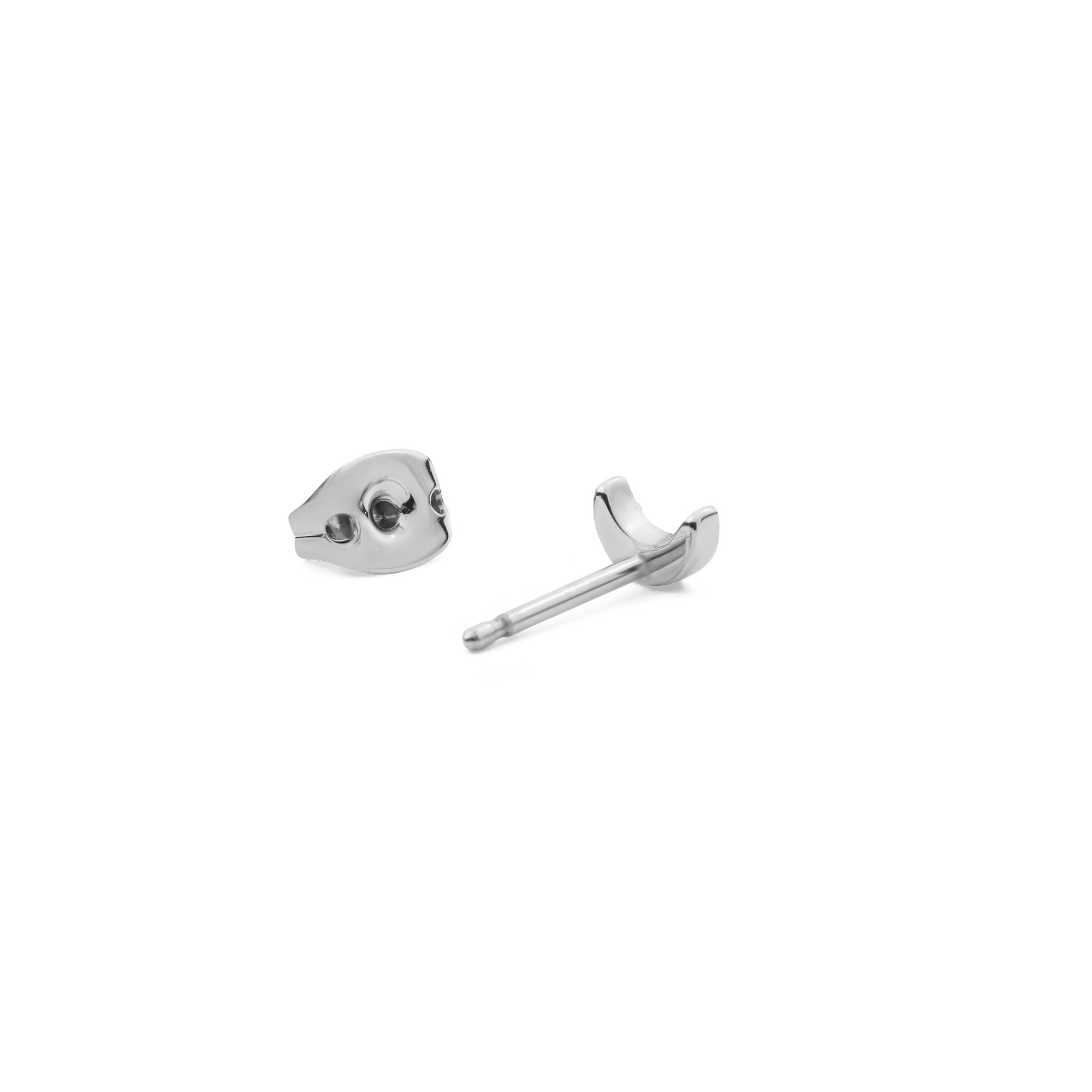 Crystal Moon Stud Silver