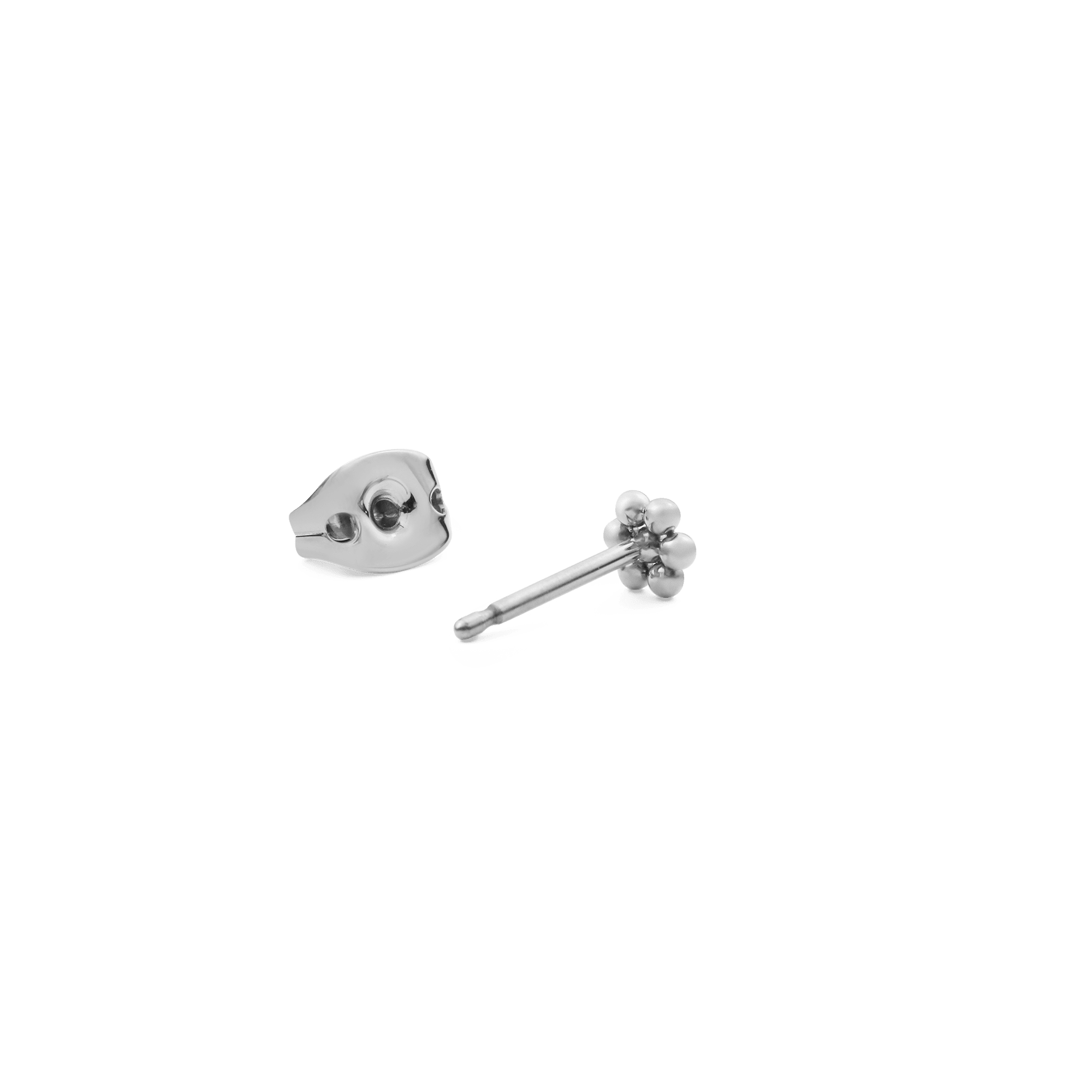 Flower Stud Silver