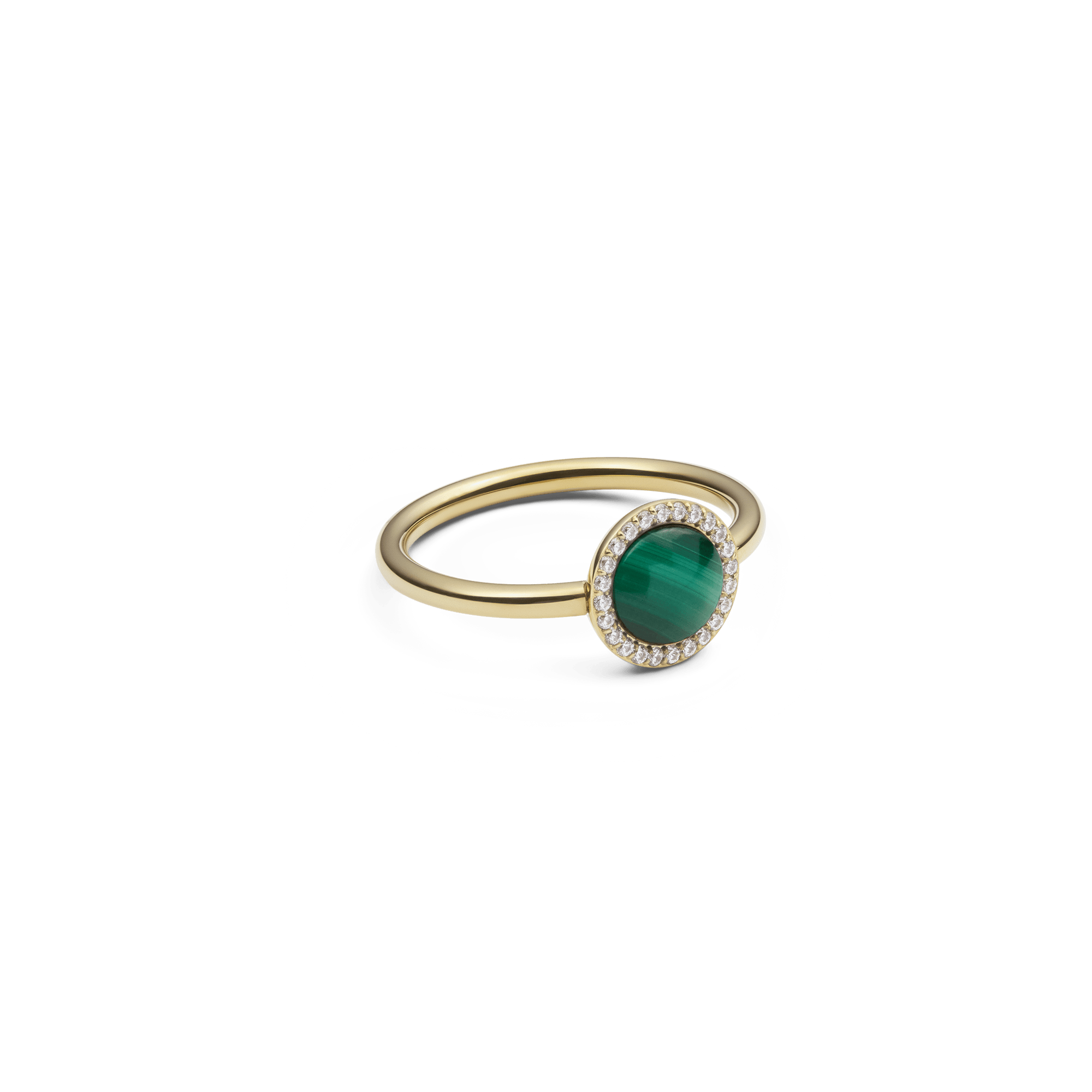 Audrey Ring Malachite Gold