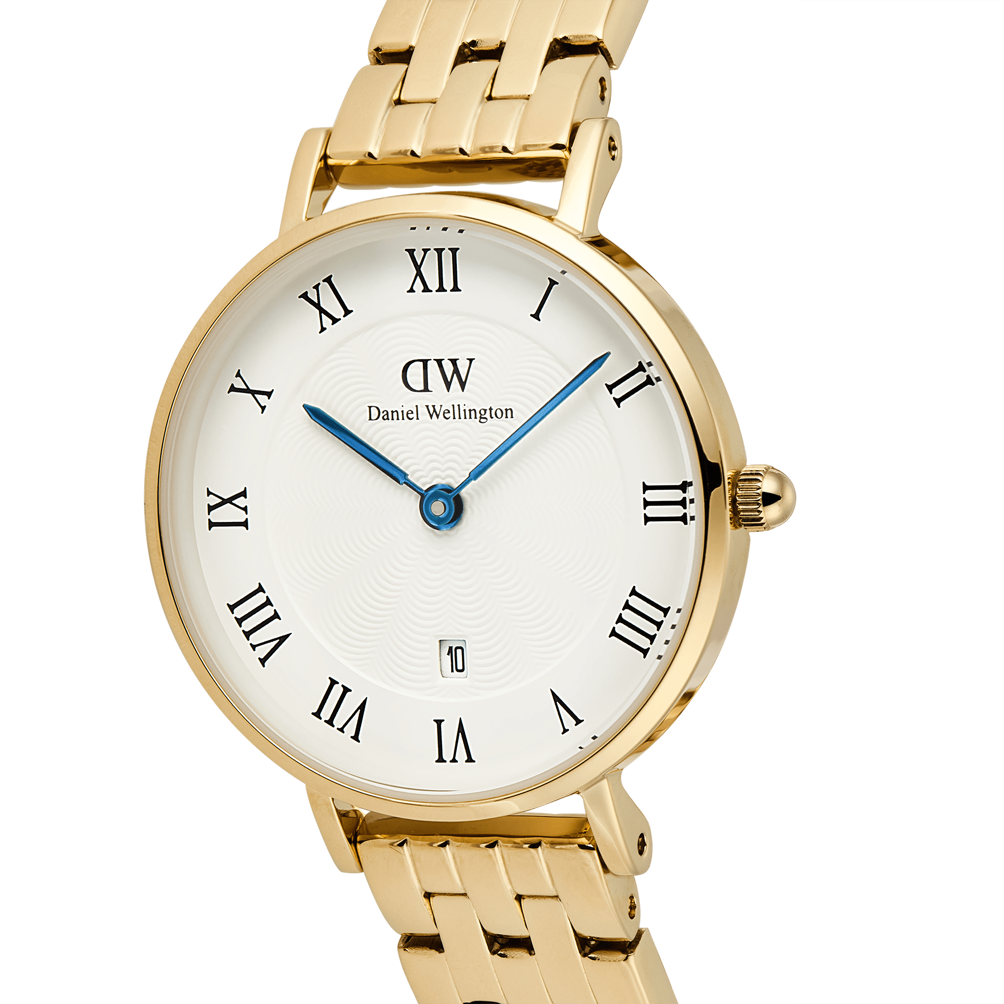 Petite Roman Numerals Date 5-link Gold