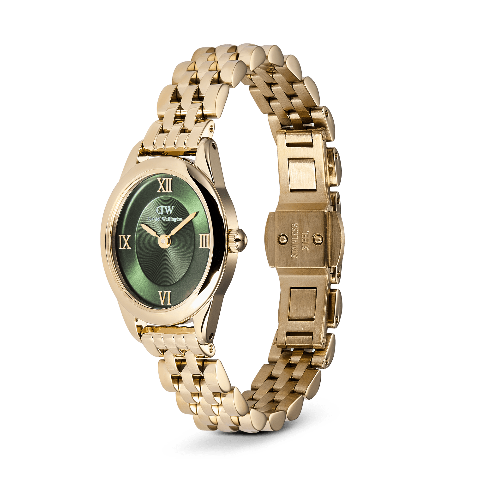 Ophelia Mini Emerald Gold