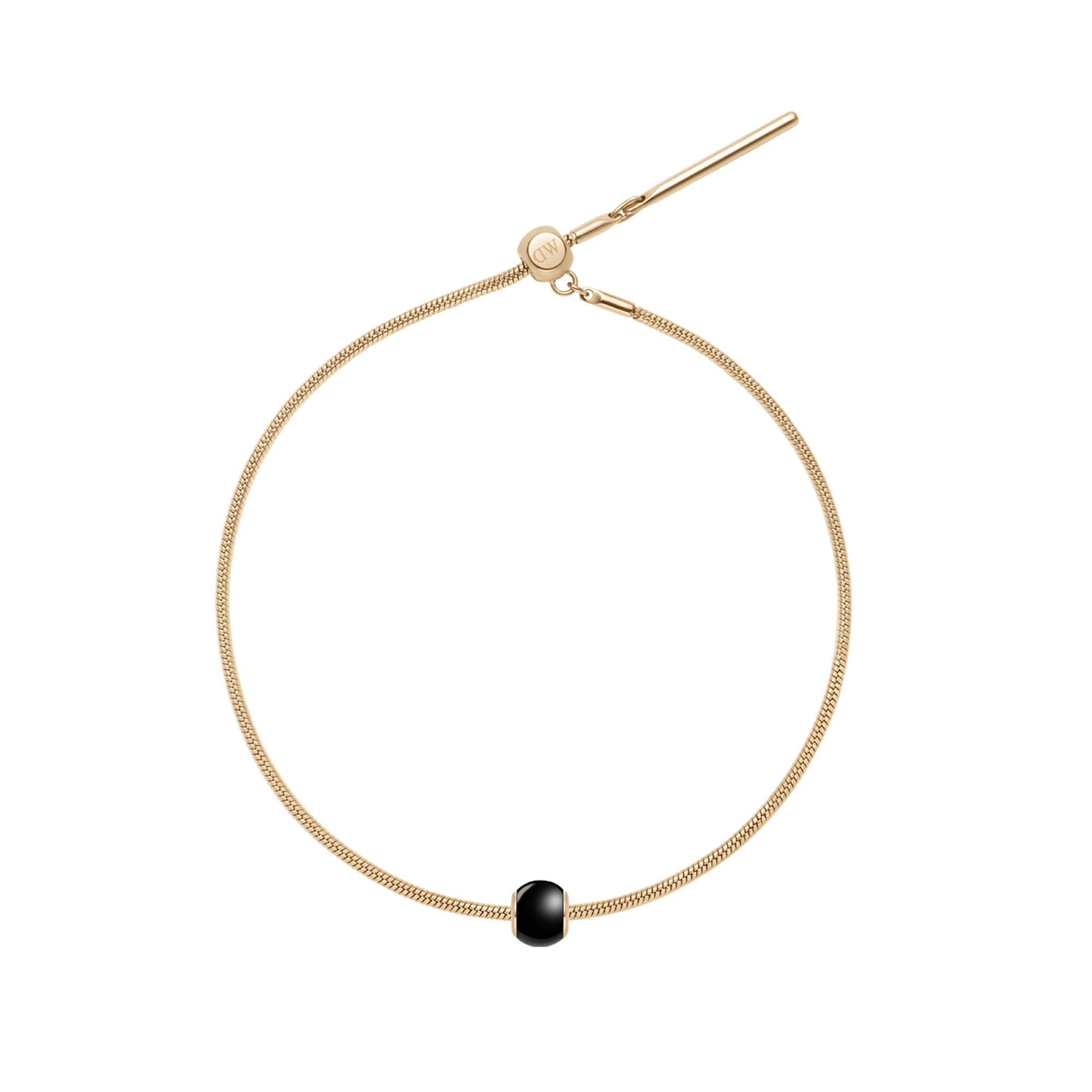 Black Orb Gold Charm + Snake Bracelet G