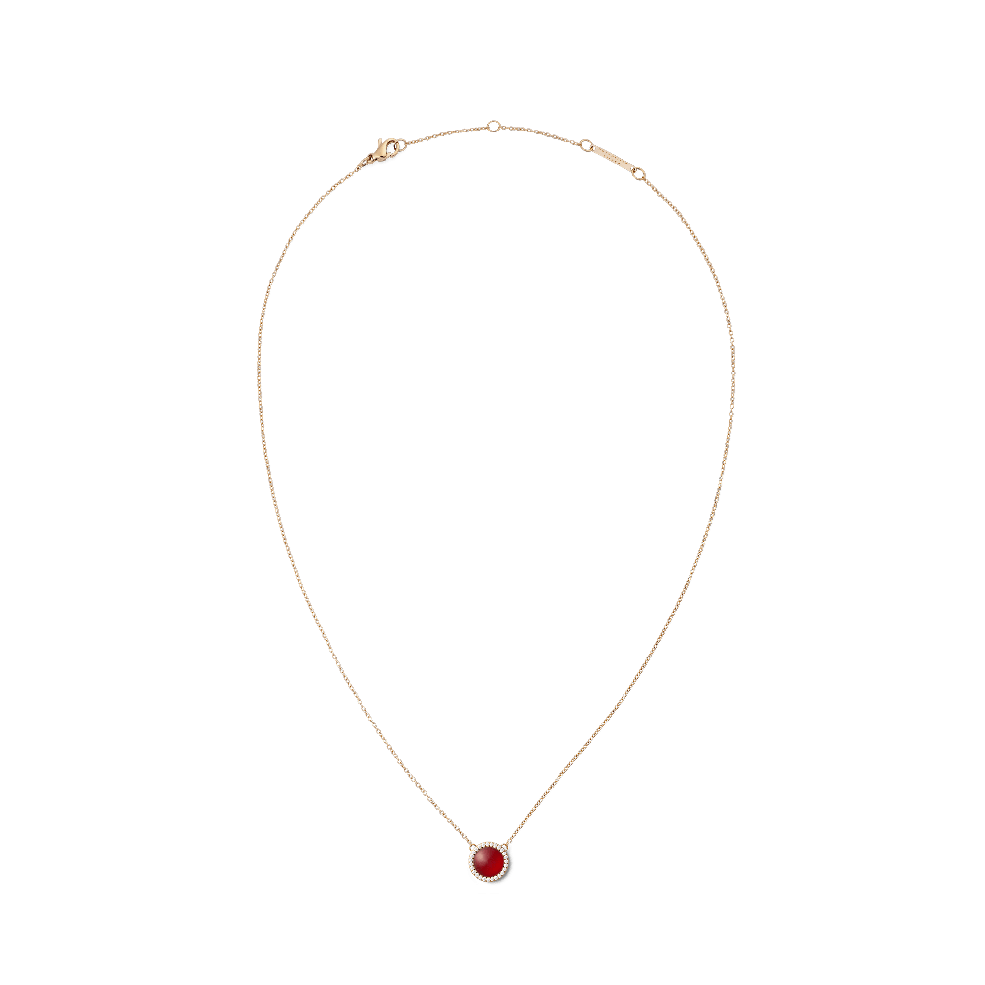 Audrey Necklace Red Agathe Rose Gold