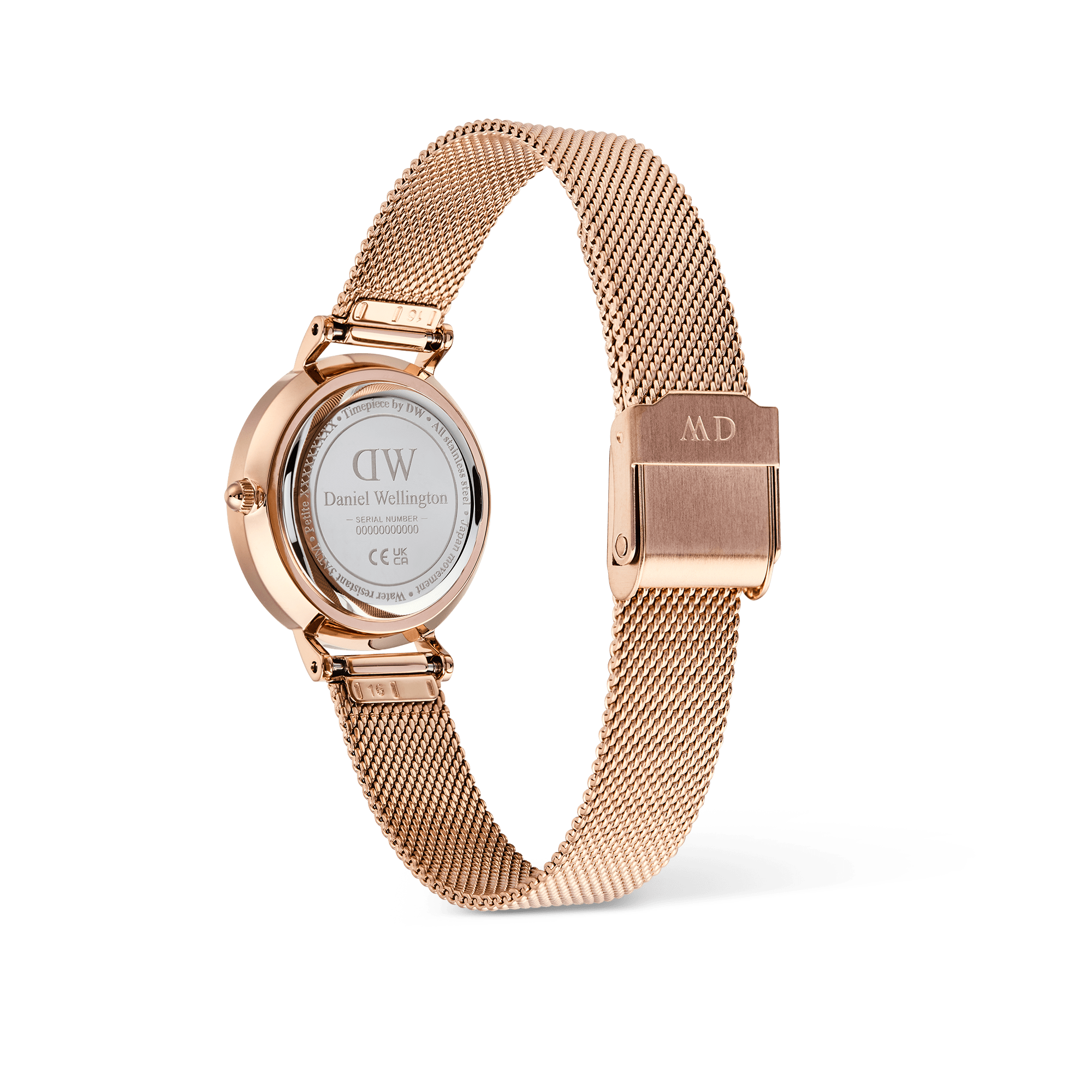 Petite Roman Numerals Date Rose Gold