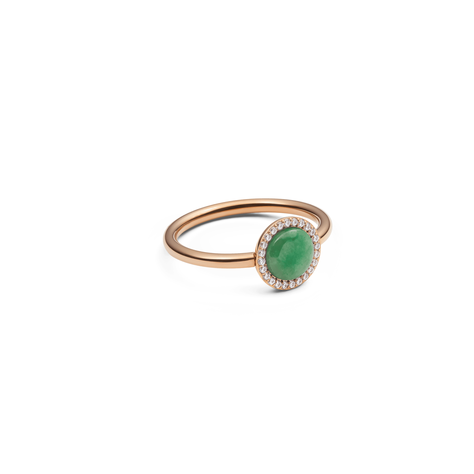Audrey Ring Jade Rose Gold