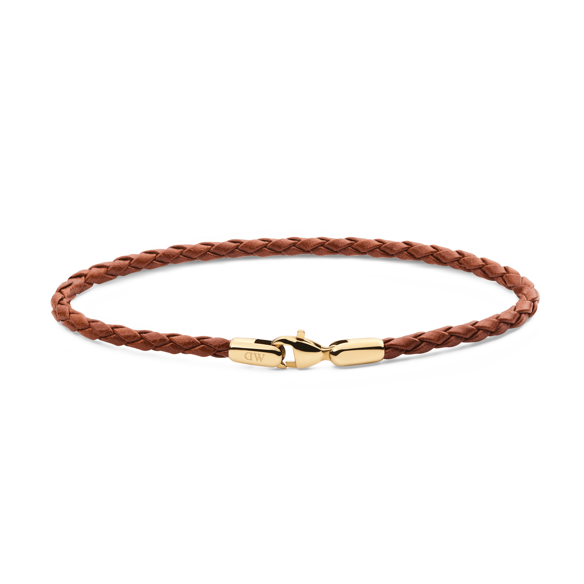 Daniel Braided Leather Bracelet St Mawes 2.8 Gold