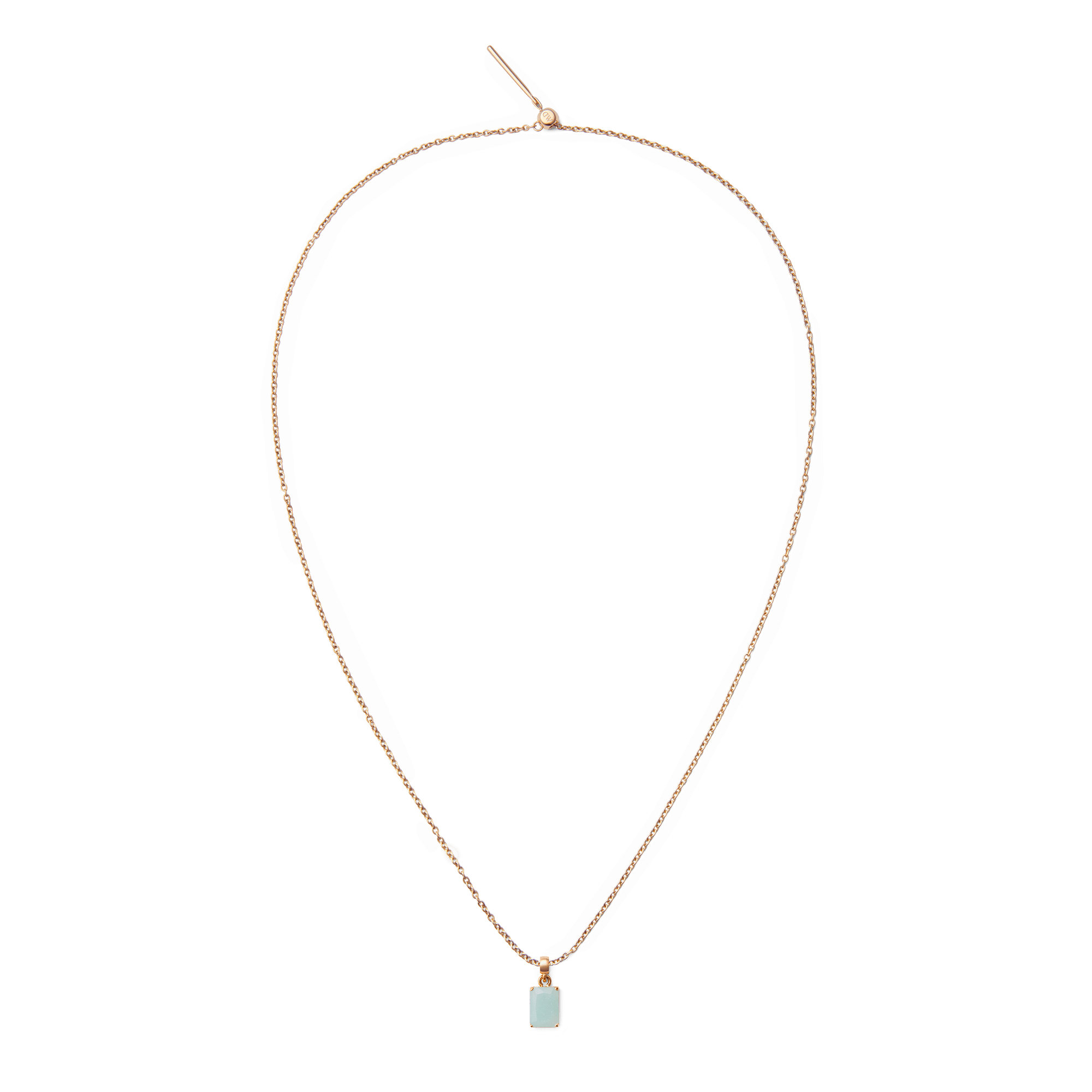 Amazonite Octagon Rose Gold Charm