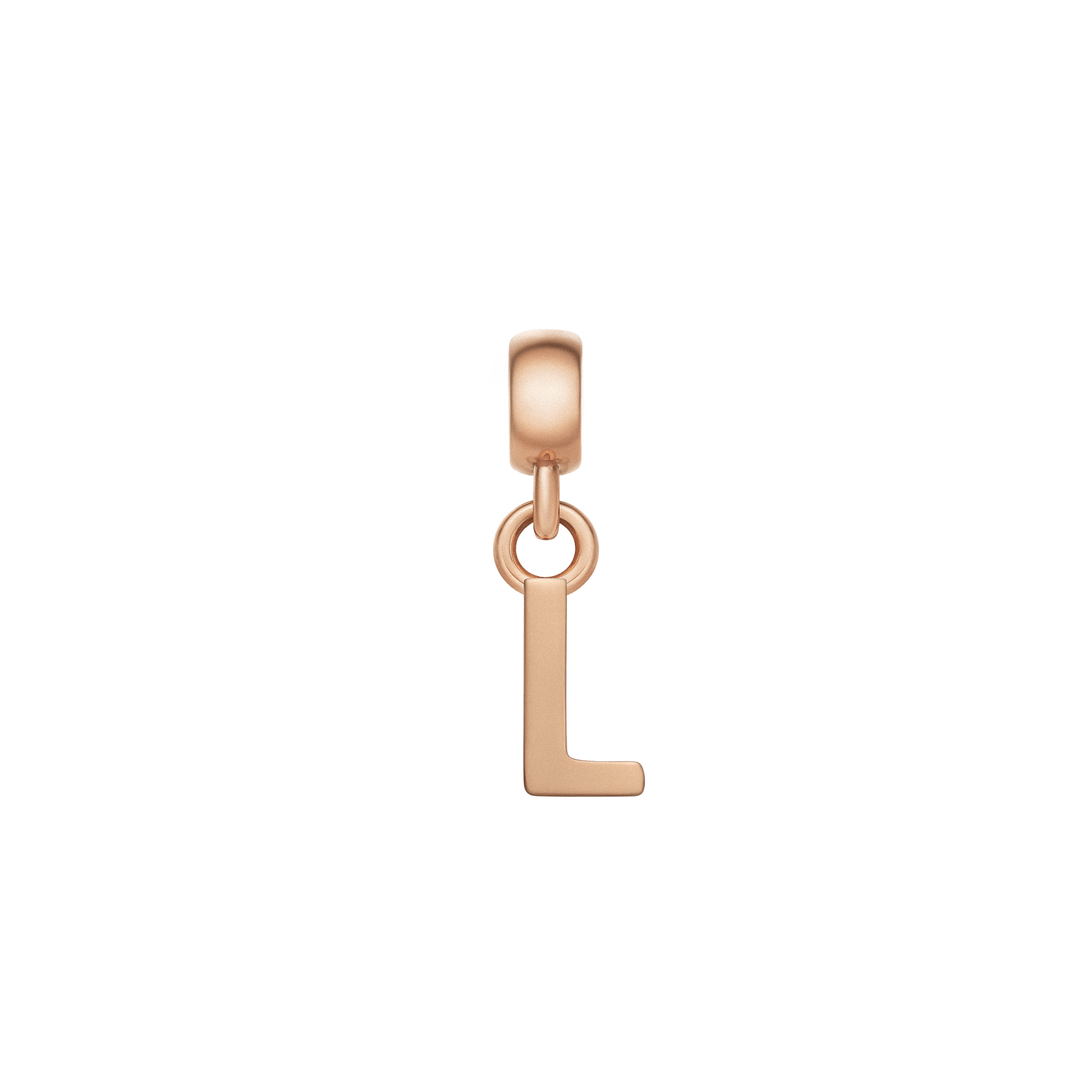Letter Charm Rose Gold