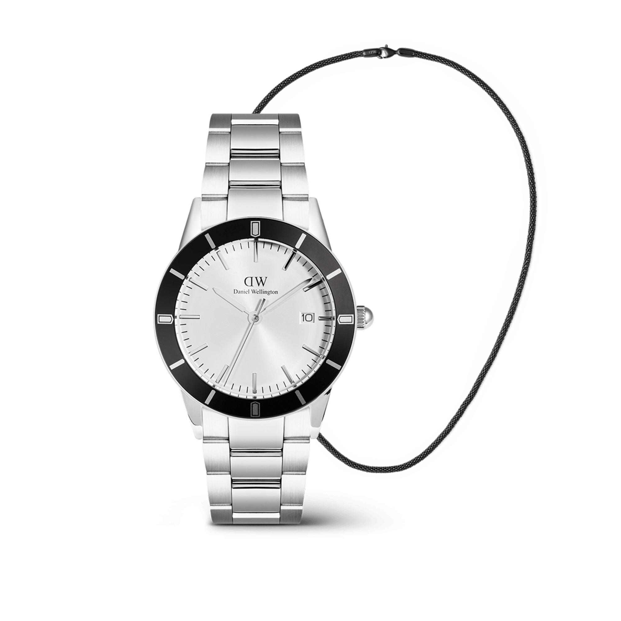 Iconic Paradigma & Tide Mesh Necklace Black Set