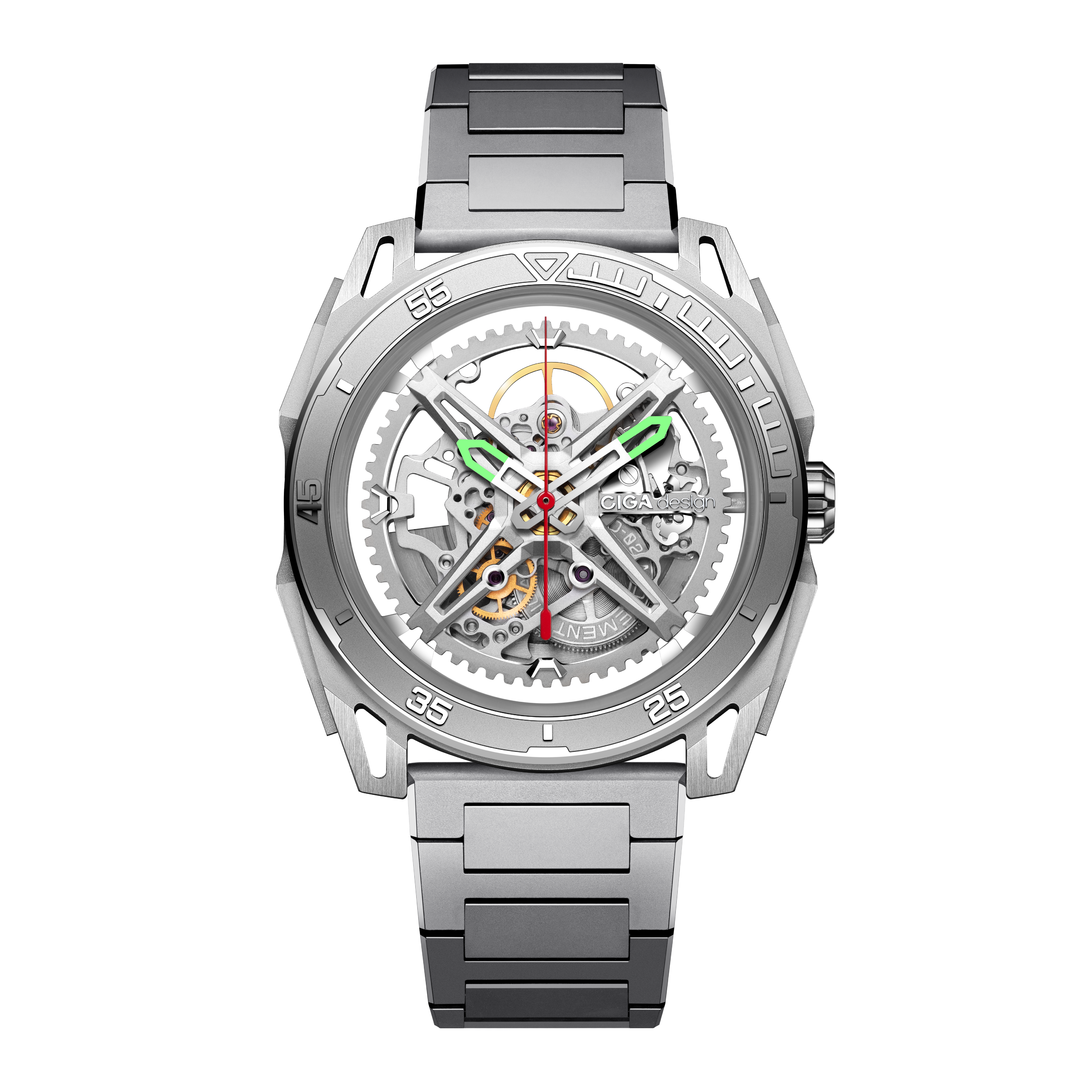 CIGA design ROUND AUTOMATIC SKELETON WATCH · FALCON