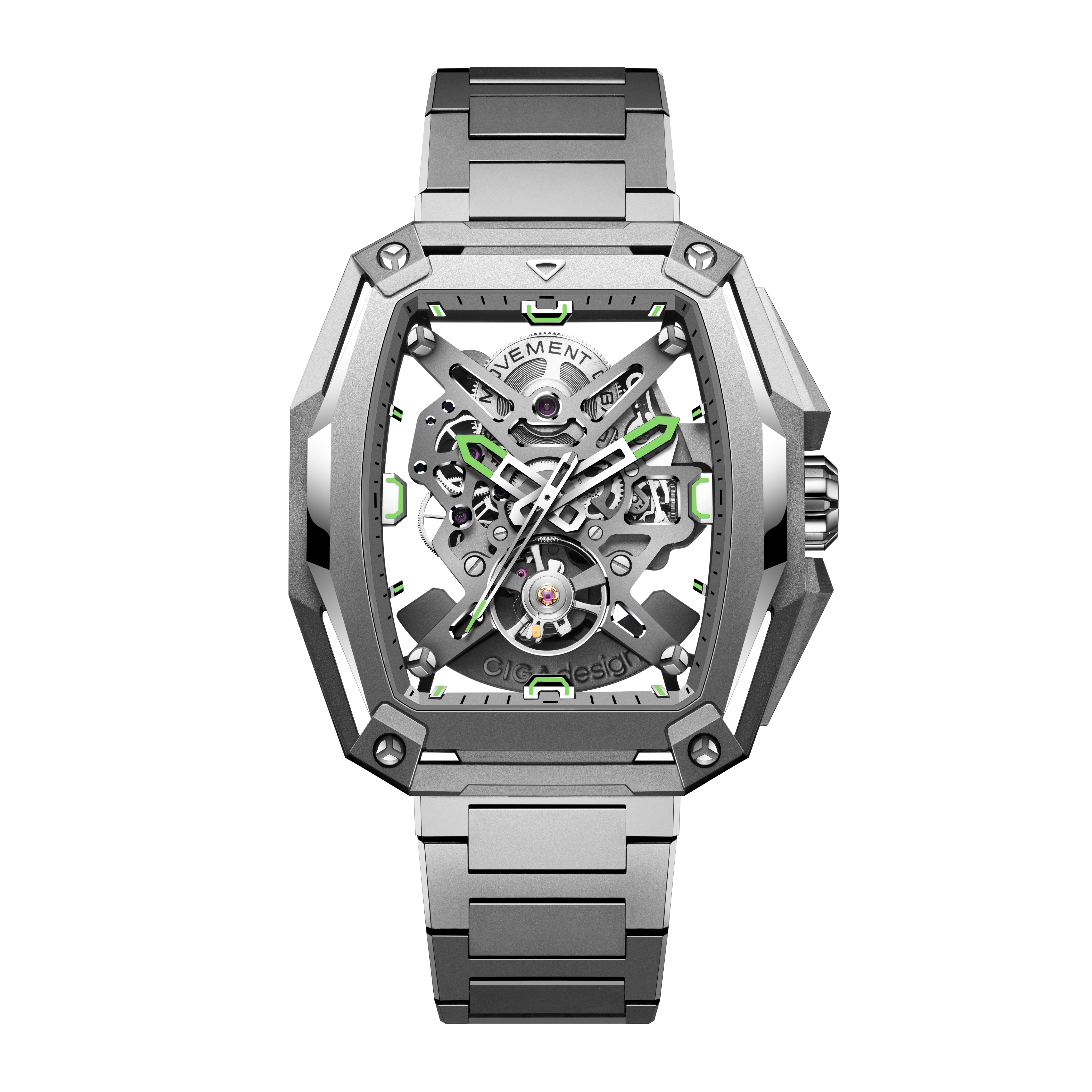 CIGA design SKELETON AUTOMATIC WATCH HUNTER TITANIUM