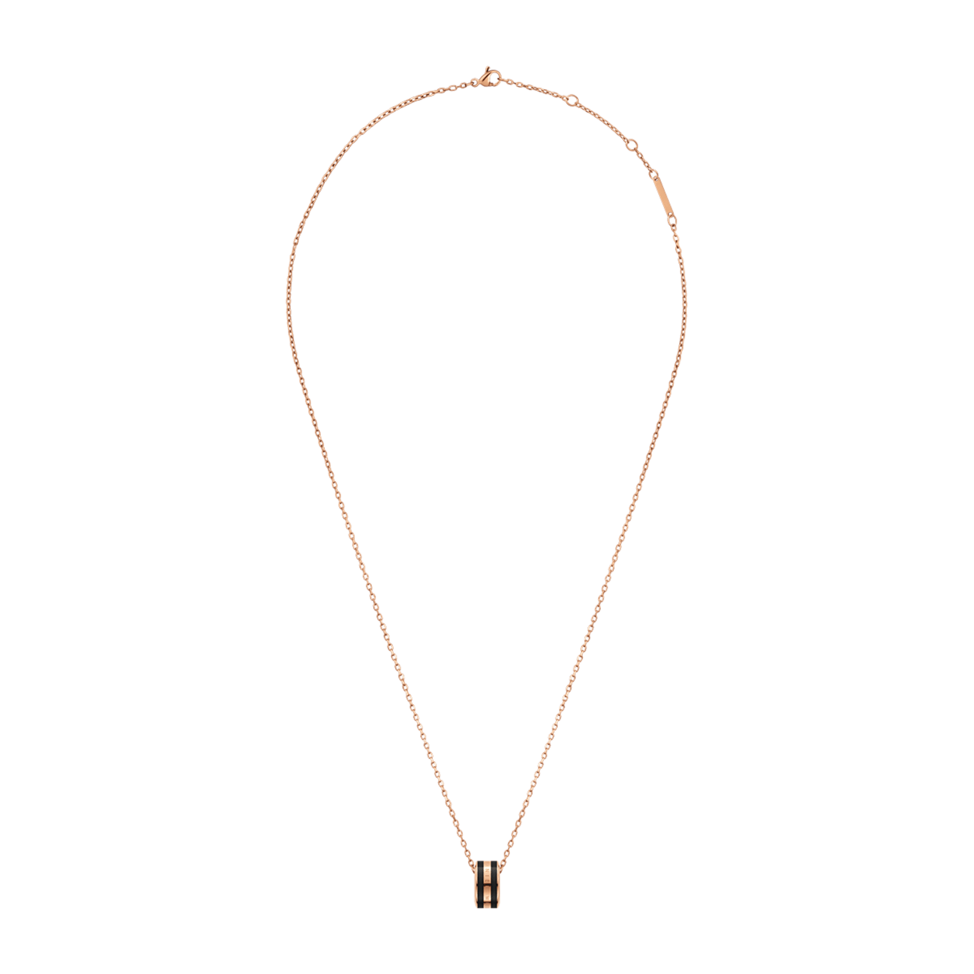 Emalie Necklace Rose Gold Black