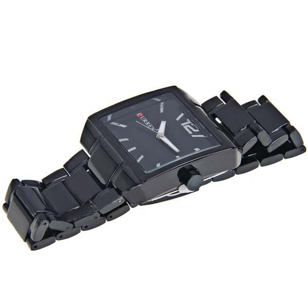 Curren Men's Black Stainless Steel Watch (Black 4cm Dial) - CUR005
