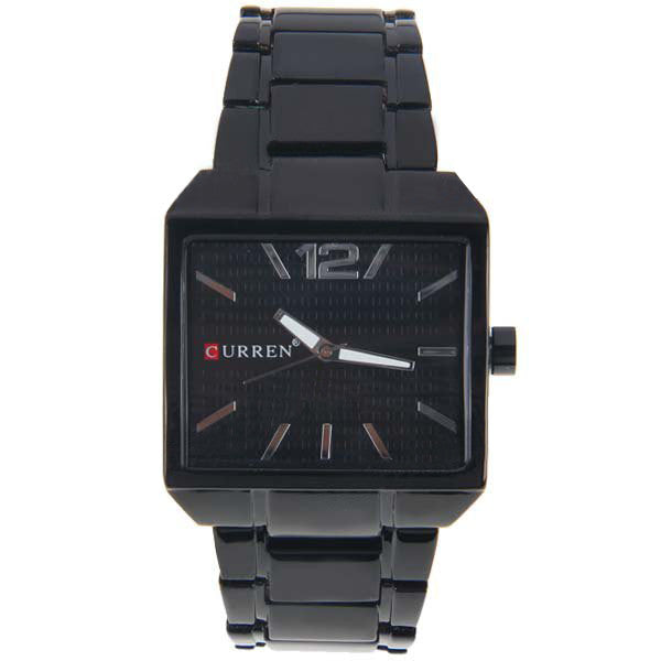 Curren Men's Black Stainless Steel Watch (Black 4cm Dial) - CUR005