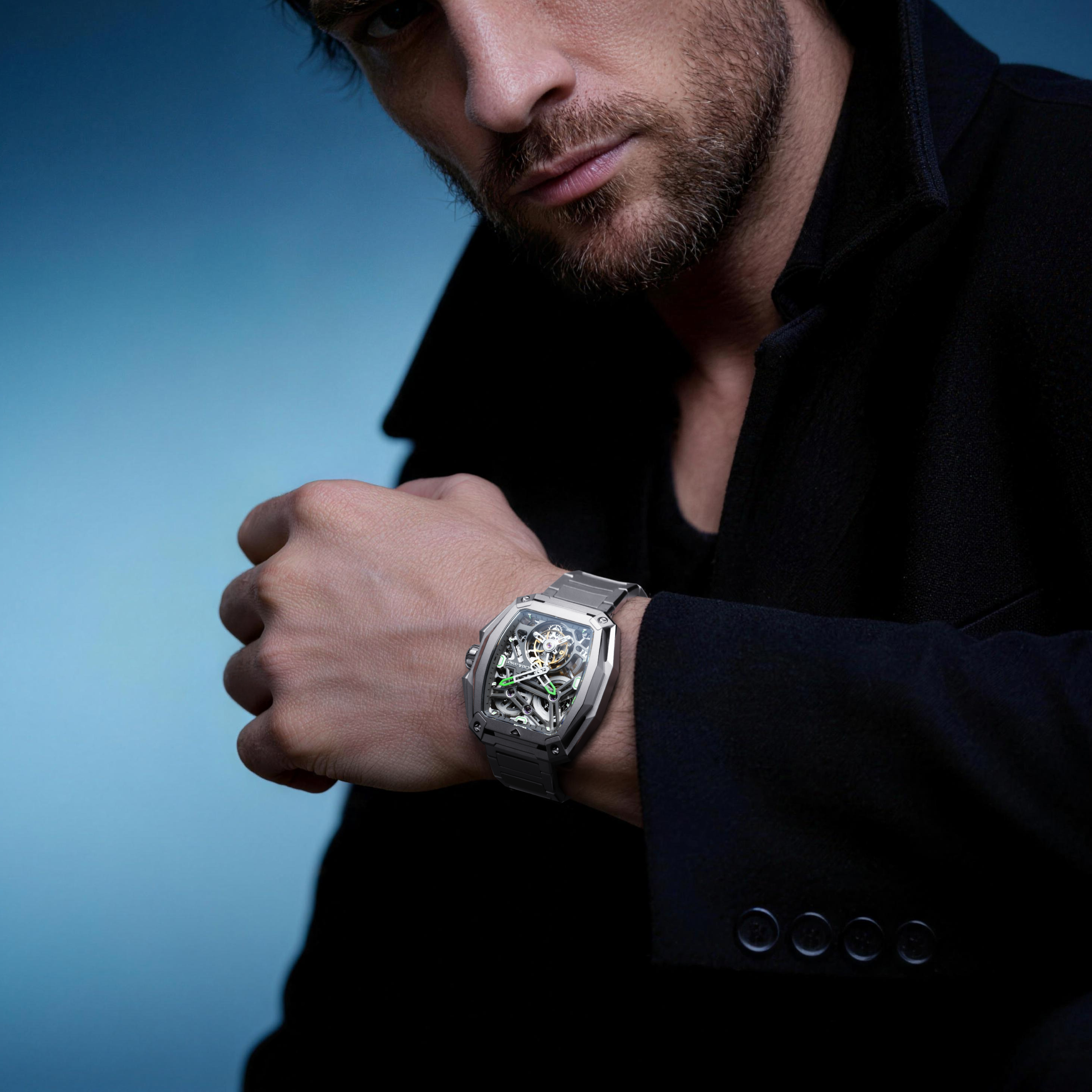 CIGA design ADVANCED SKELETON COMPLICATION WATCH HUNTER · TOURBILLON