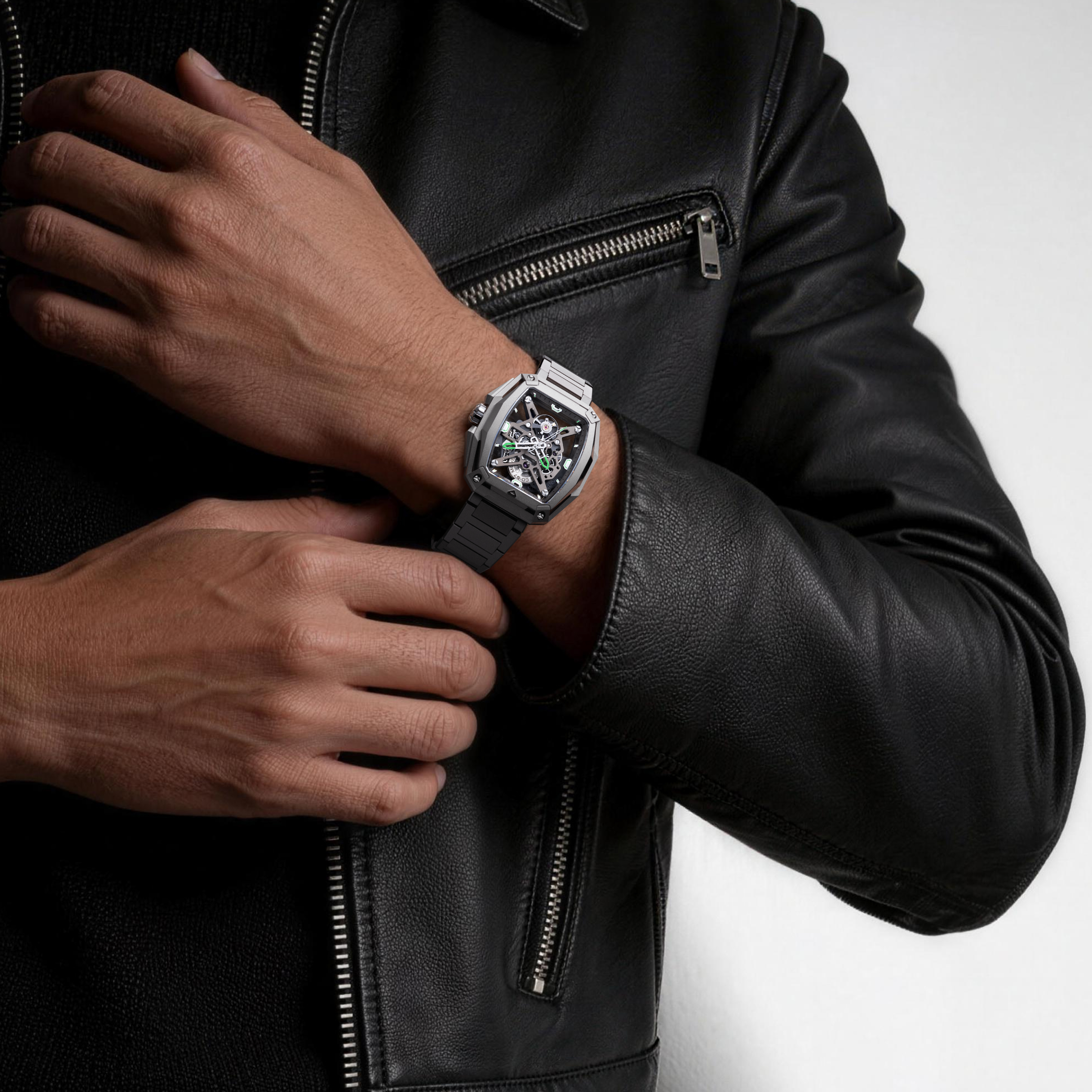 CIGA design SKELETON AUTOMATIC WATCH HUNTER TITANIUM