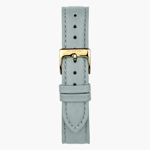Dove Grey Vegan Leather - Gold