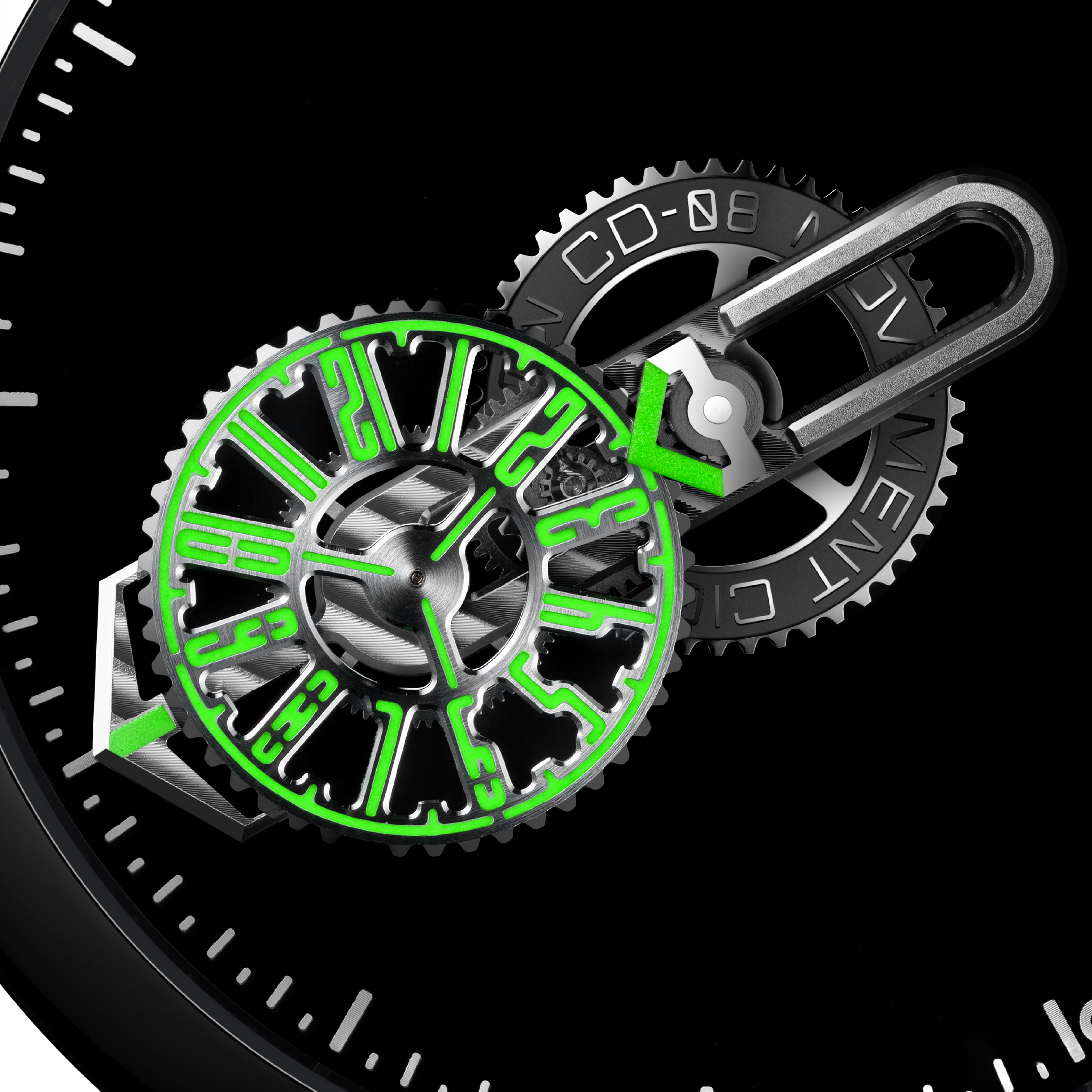 CIGA design AUTOMATIC WANDERING HOUR WATCH · TIME CIPHER