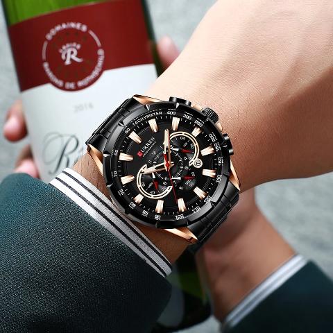 Curren Men's Luminious Pointers Premium Watch (Dial 4.8cm) - CUR181
