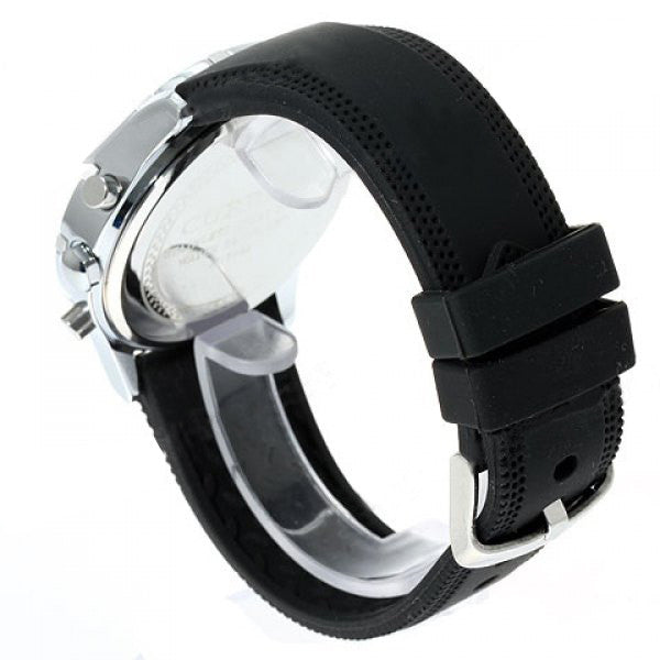 Curren Men's Watch with Black Leather Band (Sapphire 6cm Dial) - CUR031