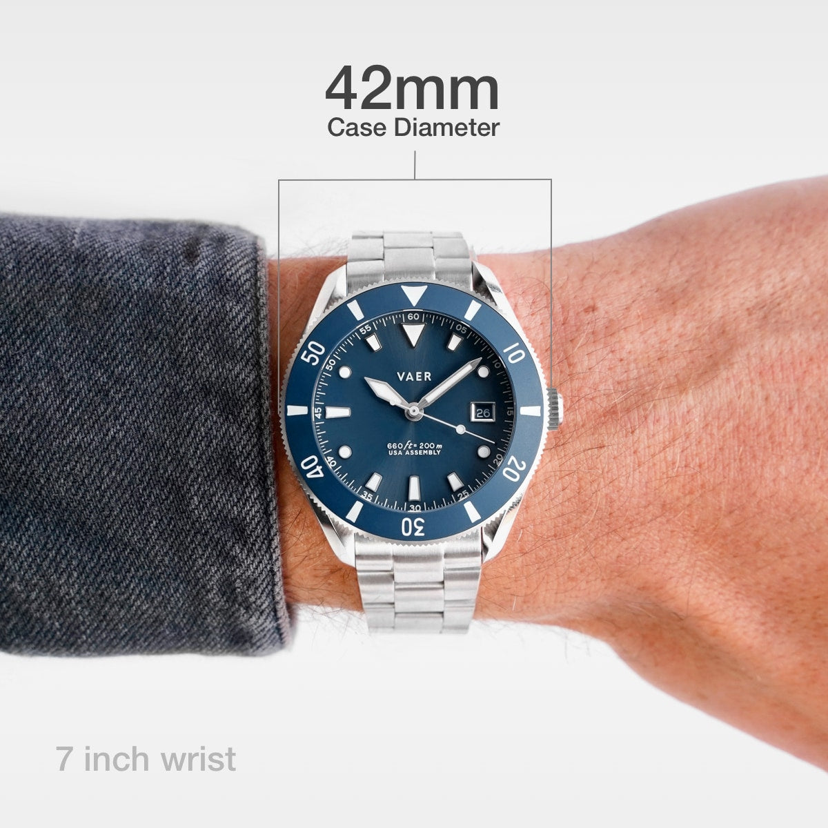 D4 Meridian Navy Matte Solar - 42mm USA