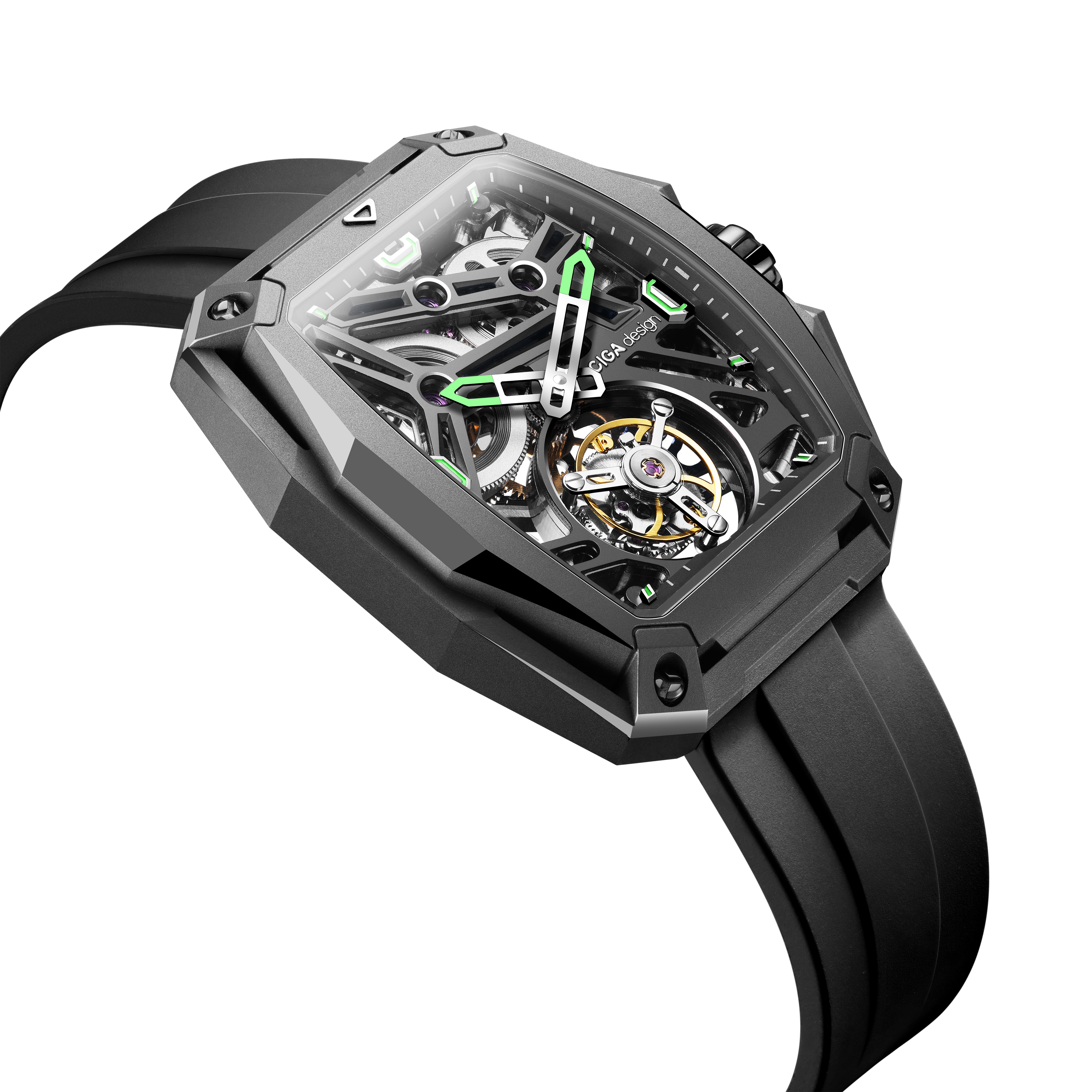 CIGA design ADVANCED SKELETON COMPLICATION WATCH HUNTER · TOURBILLON