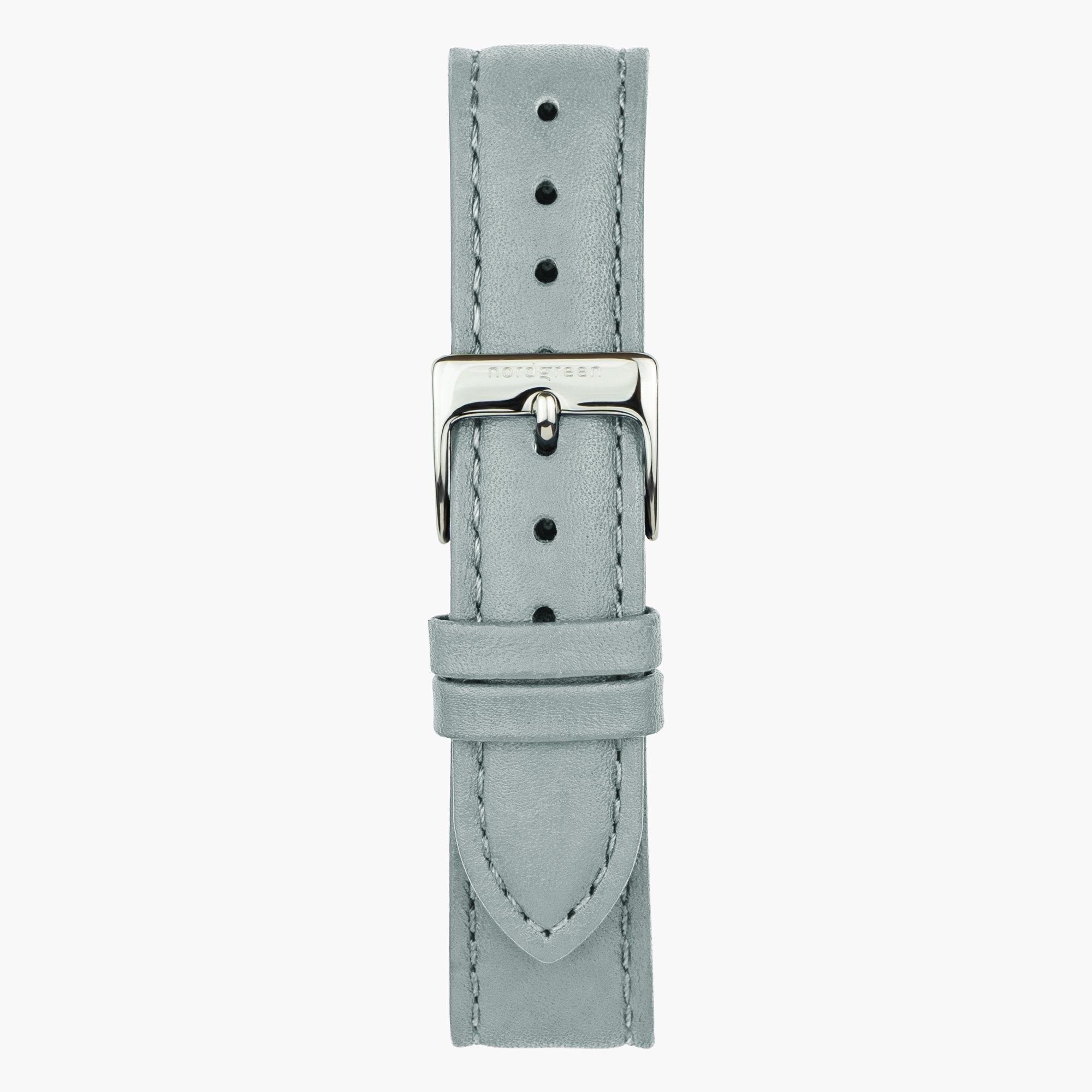 Dove Grey Vegan Leather - Silver