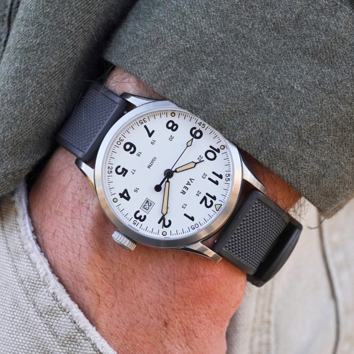 S5 Calendar Field White - 40mm Quartz