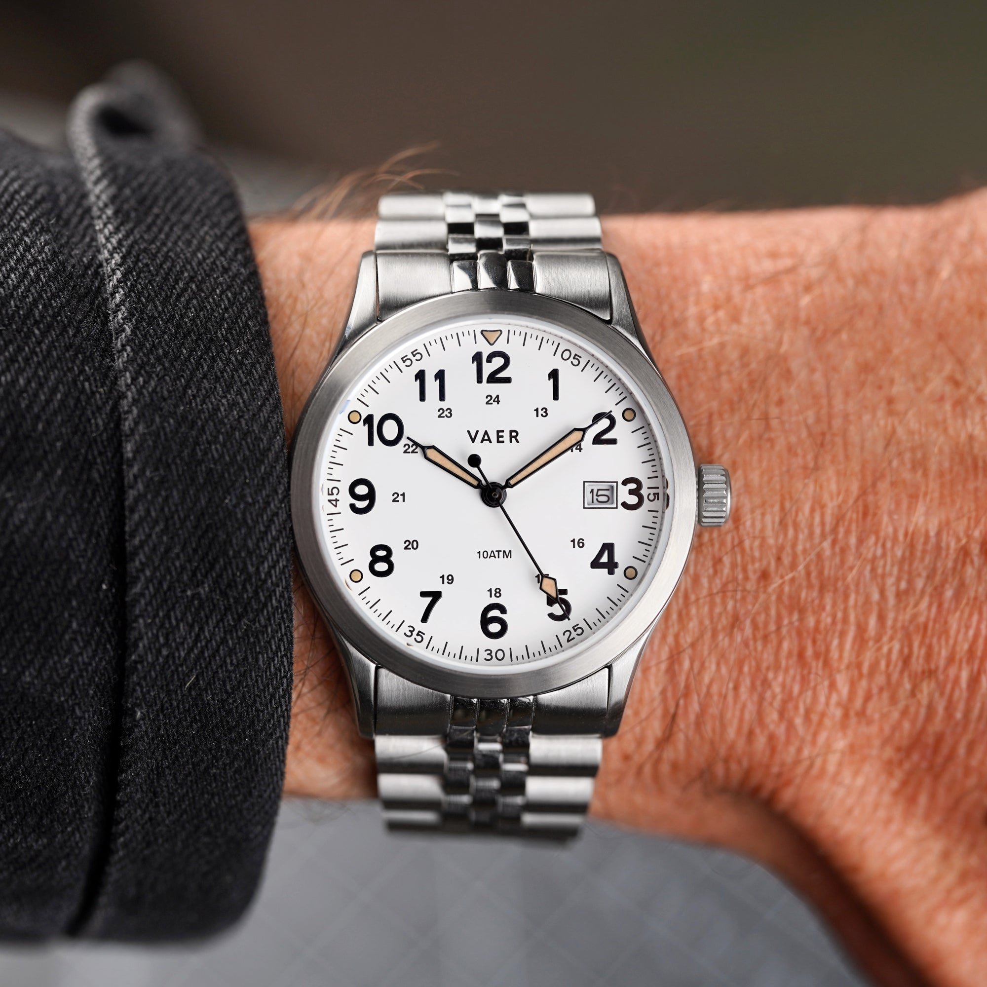 S3 Calendar Field White - 36mm Quartz
