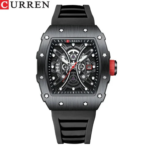 Curren New Square Waterproof Silicone Band Watch (Dial 4.4cm) - CUR230