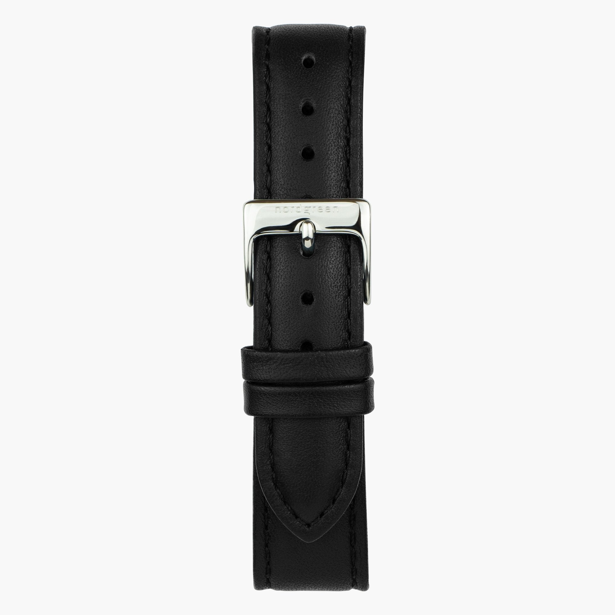 Black Vegan Leather - Silver