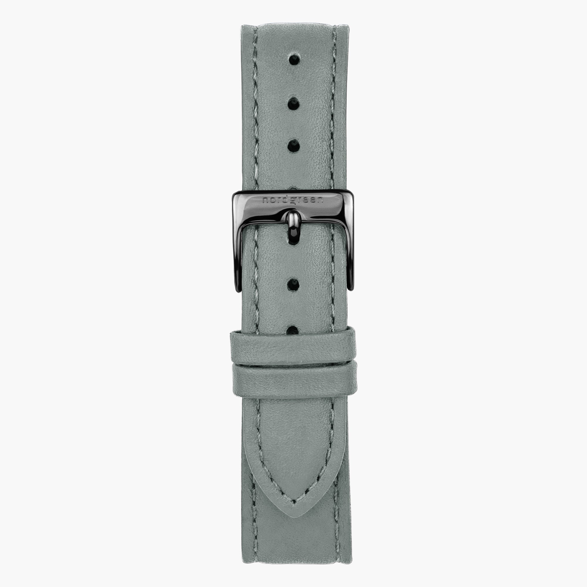Grey Leather - Gun Metal