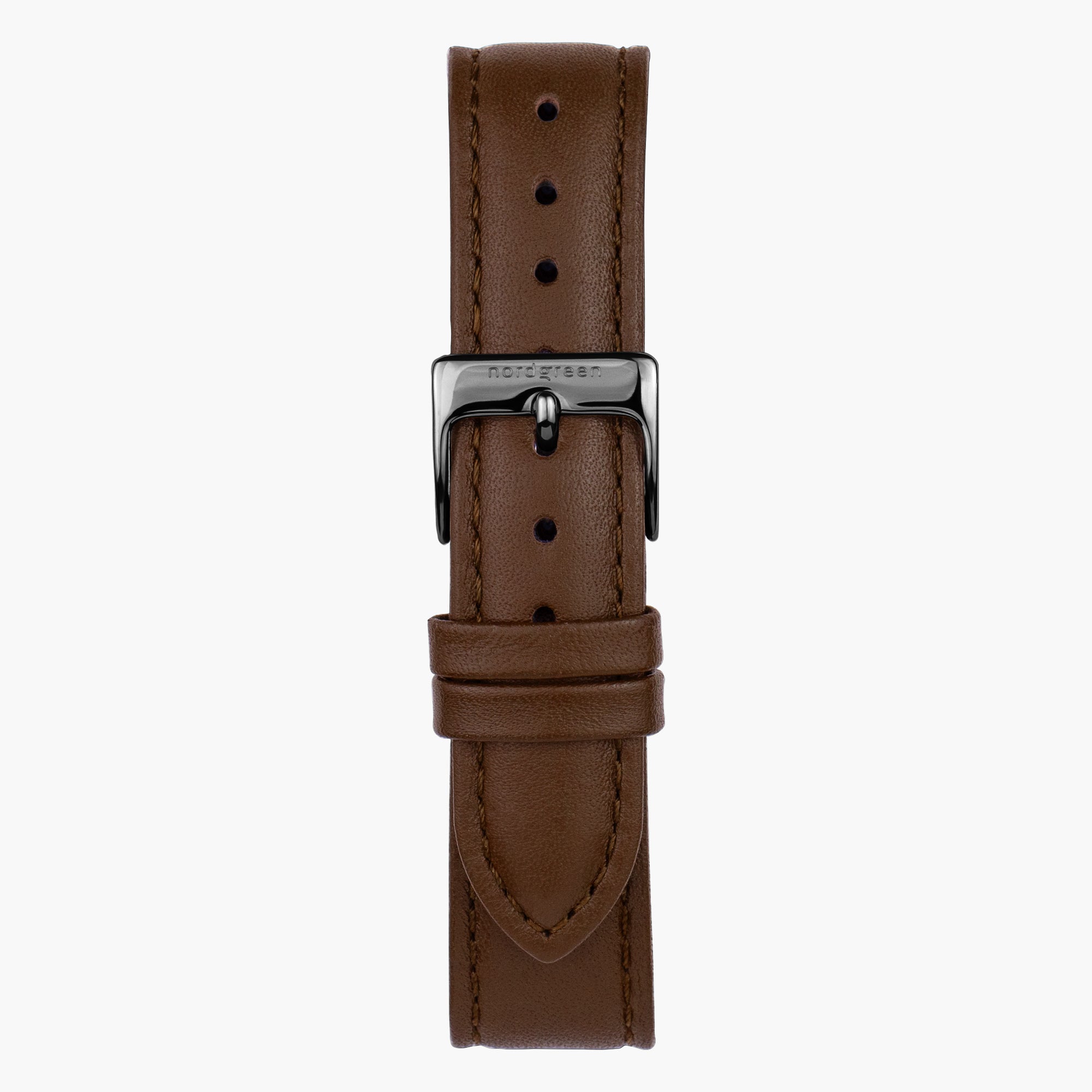 Brown Leather XL - Gun Metal