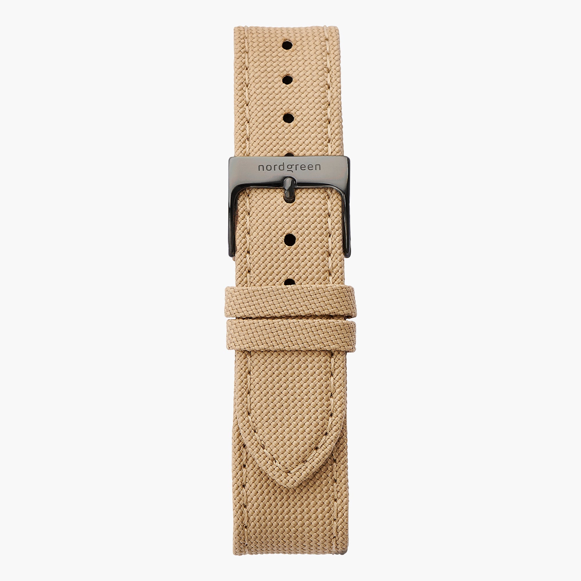 Beige Nylon - Gun Metal