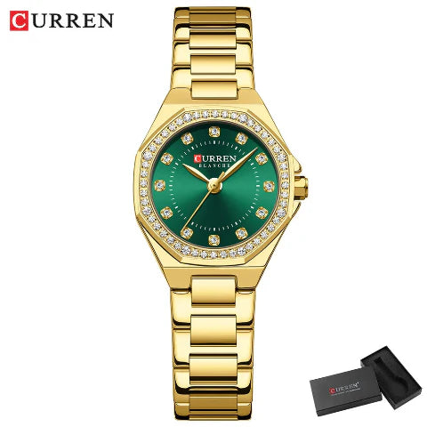Curren Women's Sparkling Rhinestone Blanche Watch (Dial 2.1 cm) - CUR229