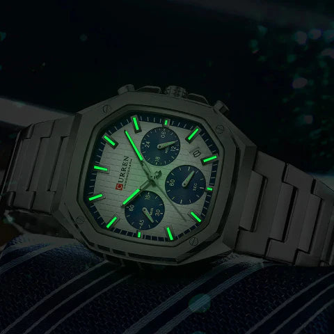 Curren Casual Versatile Men's Square Chronograph Watch (Dial 3.9cm) - CUR232